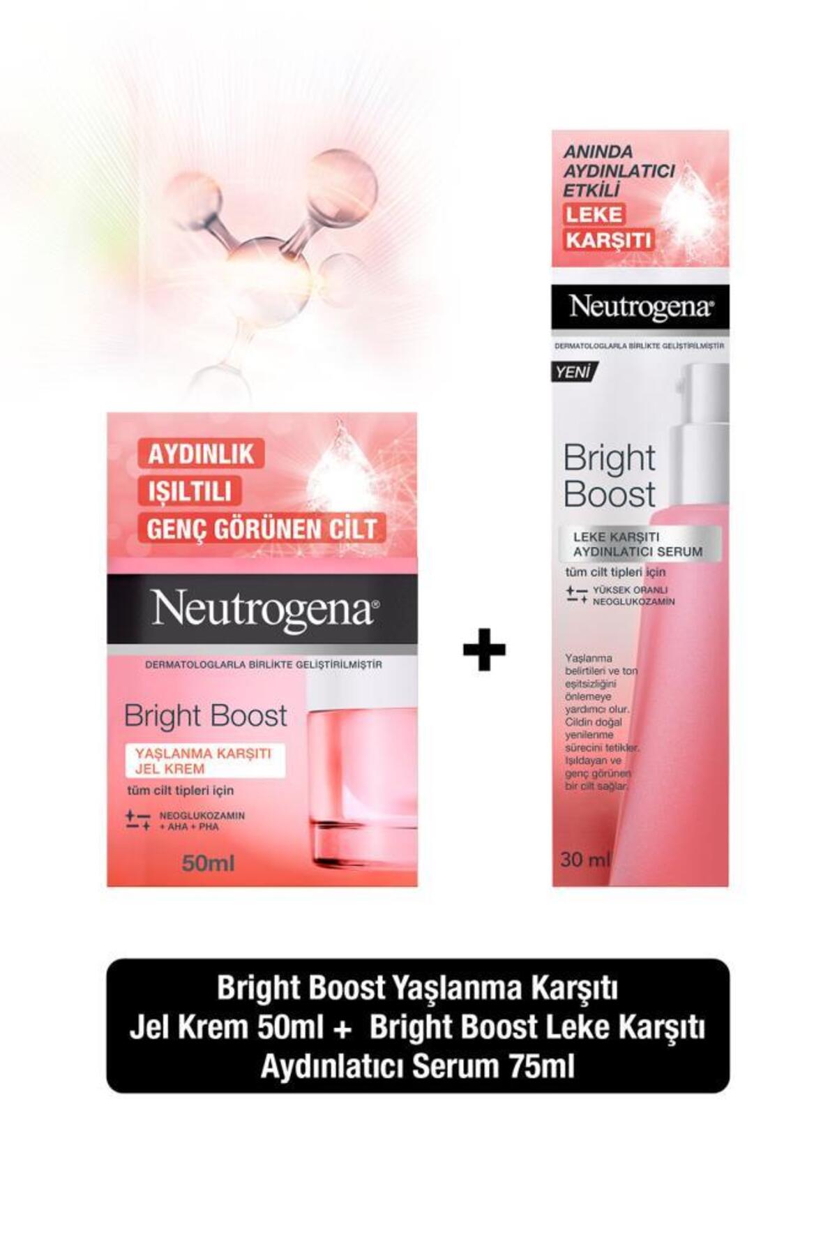 Neutrogena Bright Boost Yaşlanma Karşıtı Jel Krem 50 ml + Leke Karşıtı Aydınlatıcı Serum 30 ml