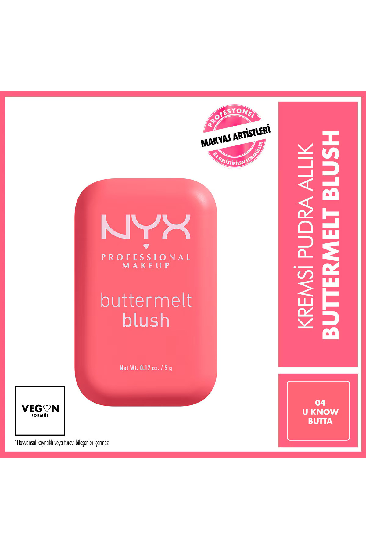 NYX Buttermelt Blush Kremsi Pudra Allık 04 U Know Butta