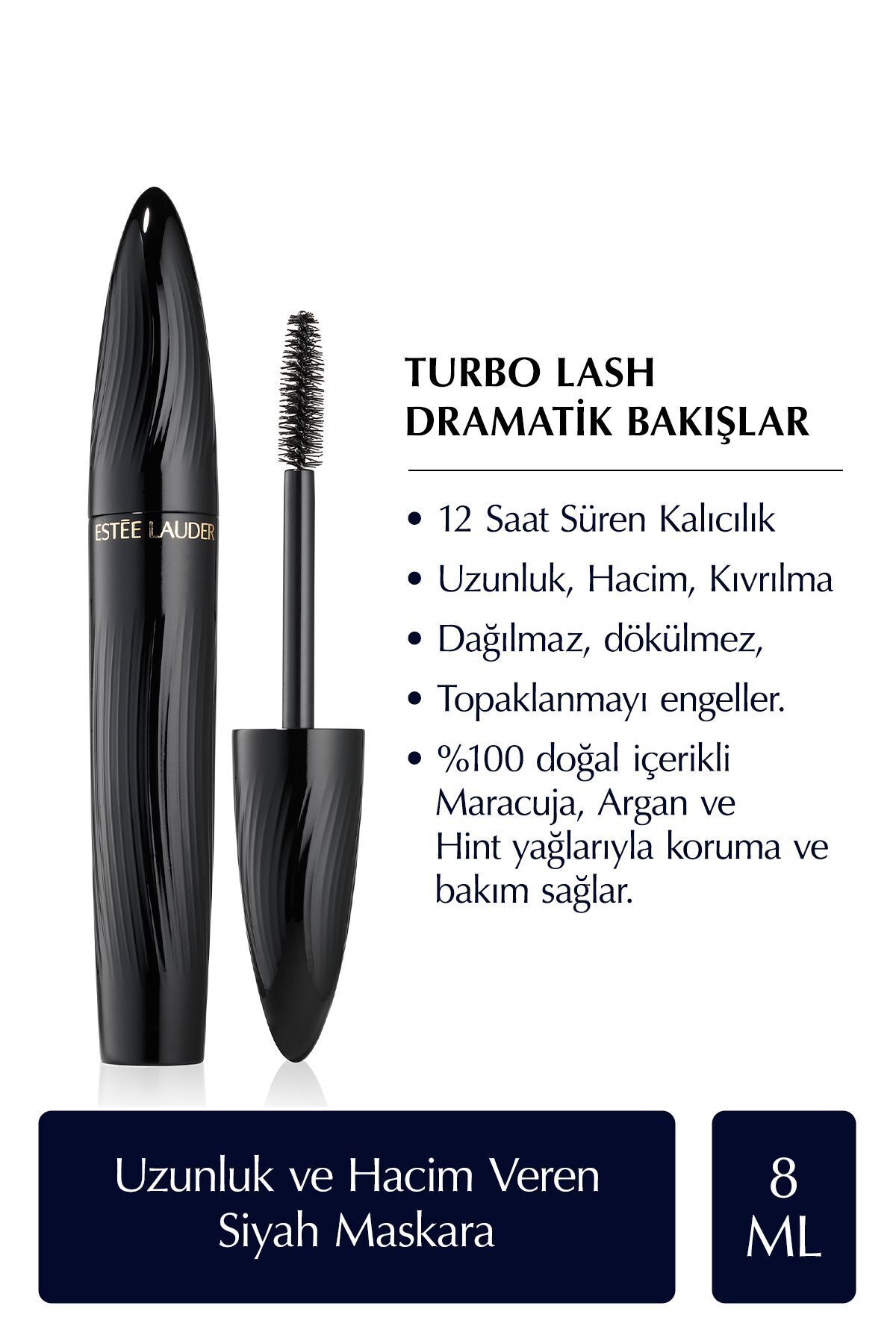 Estee Lauder Turbo Lash Volume + Length 01 Siyah Maskara