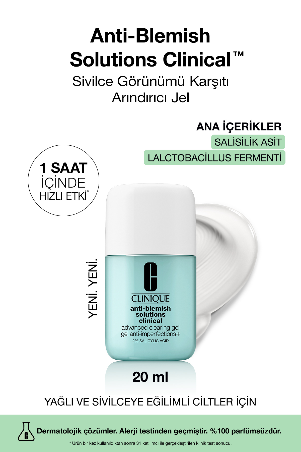 Clinique Anti Blemish Clinical™ Görünümü Azaltan Bakım Jeli 20ml