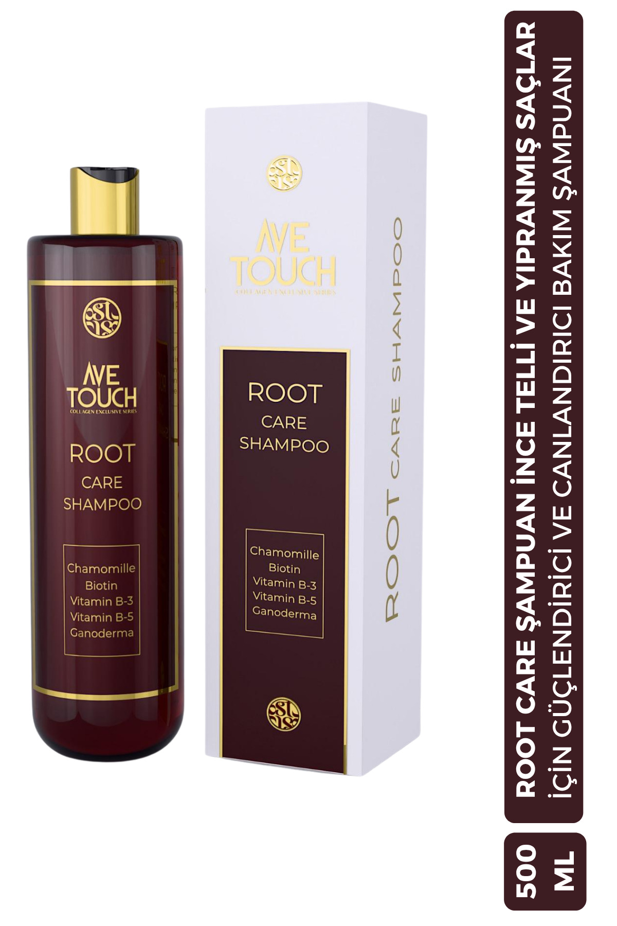 AVE TOUCH Root Care Saç Bakım Şampuanı 500 ml - Hızlı Uzama & Dökülme Önleyici Etkili