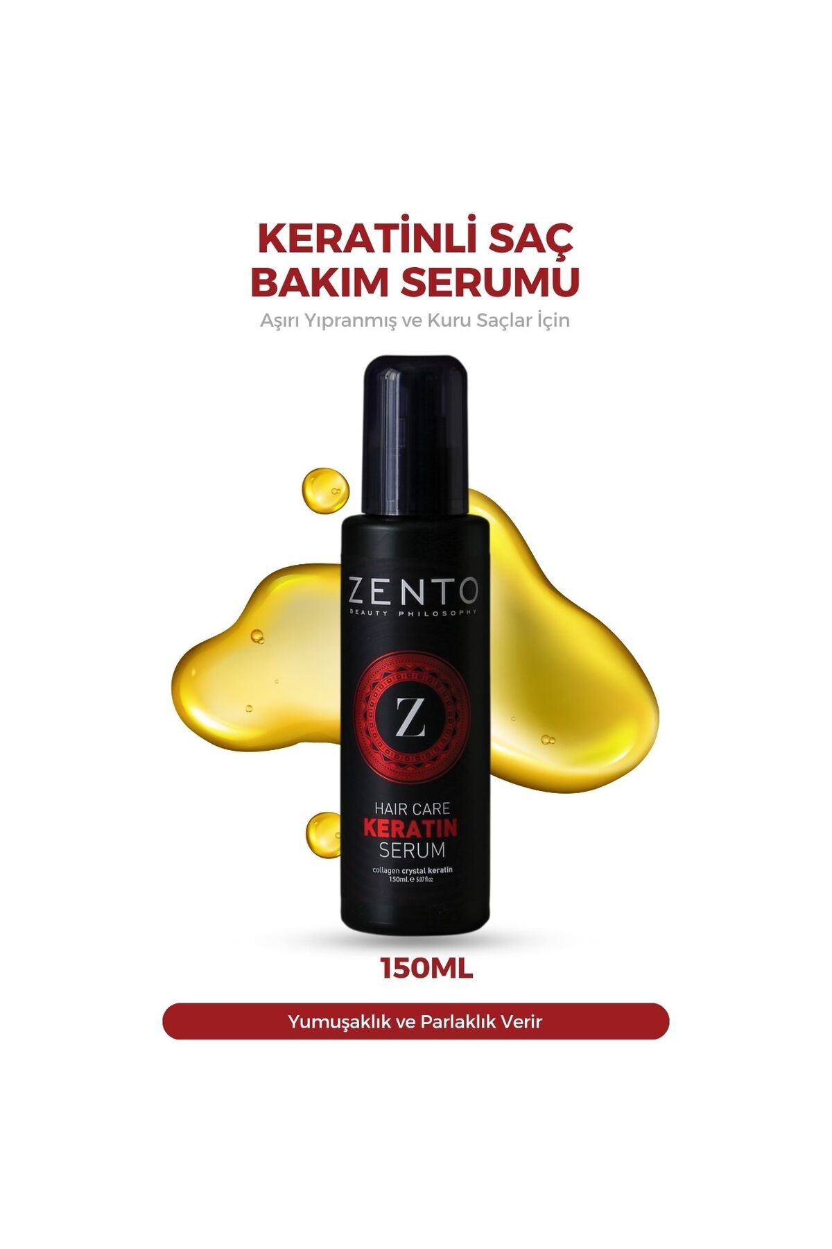 ZENTO Haır Care Keratın Serum Keratinli Saç Bakım Serumu 150 ml