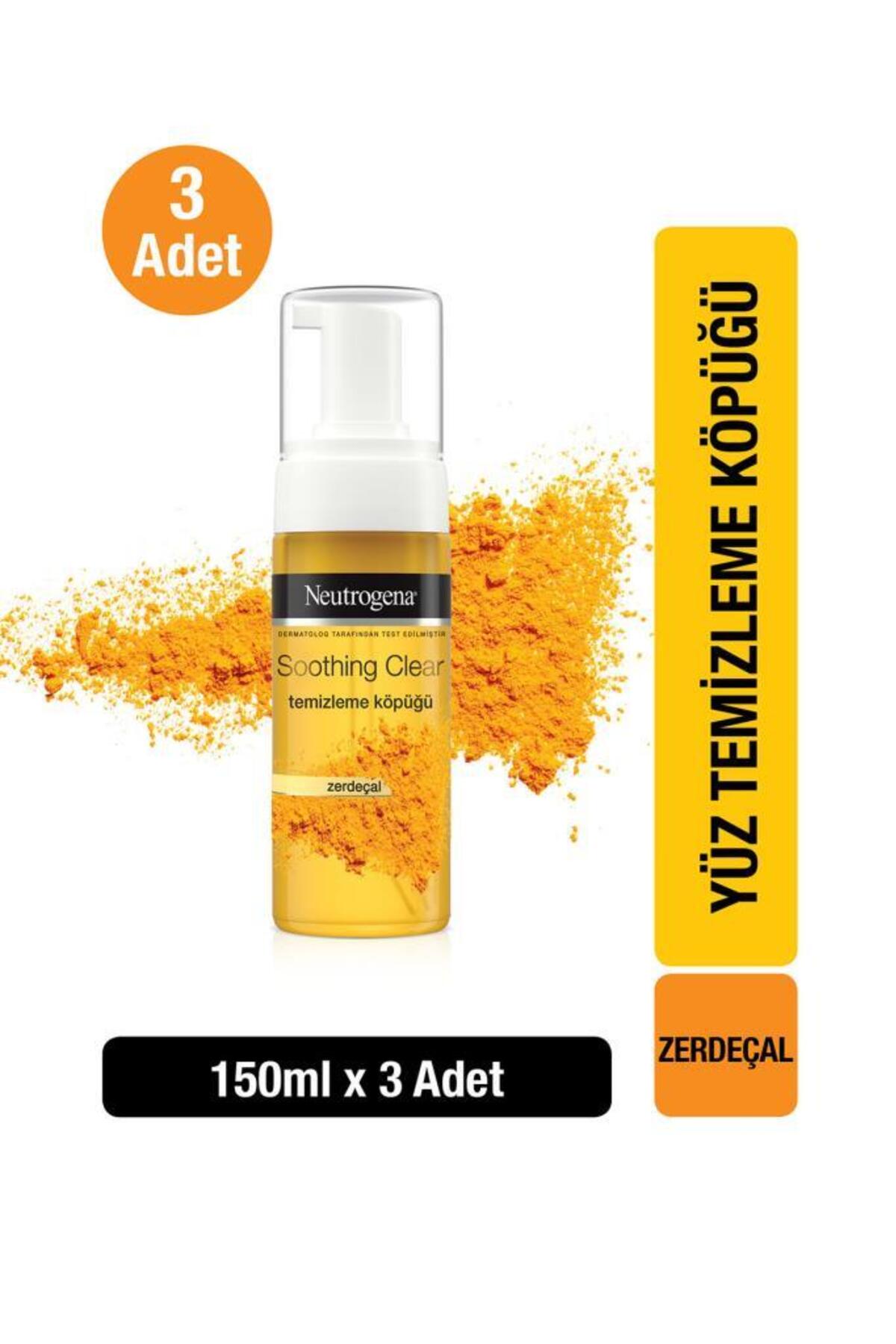 Neutrogena Soothing Clear Zerdeçalli Yüz Temizleme Köpüğü 150 ml X3