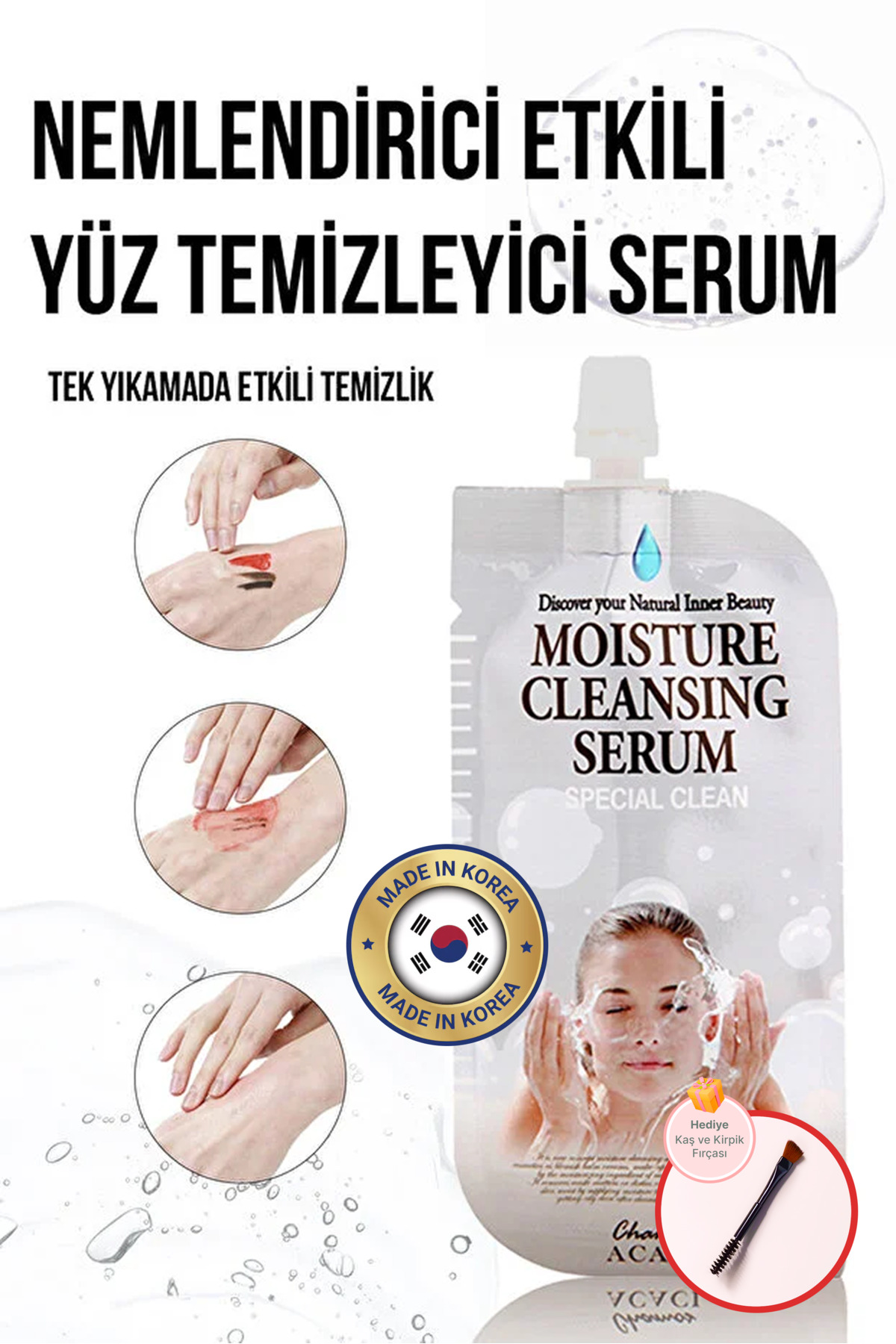 Chamos Nemlendirici Etkili Yüz Temizleyici Serum