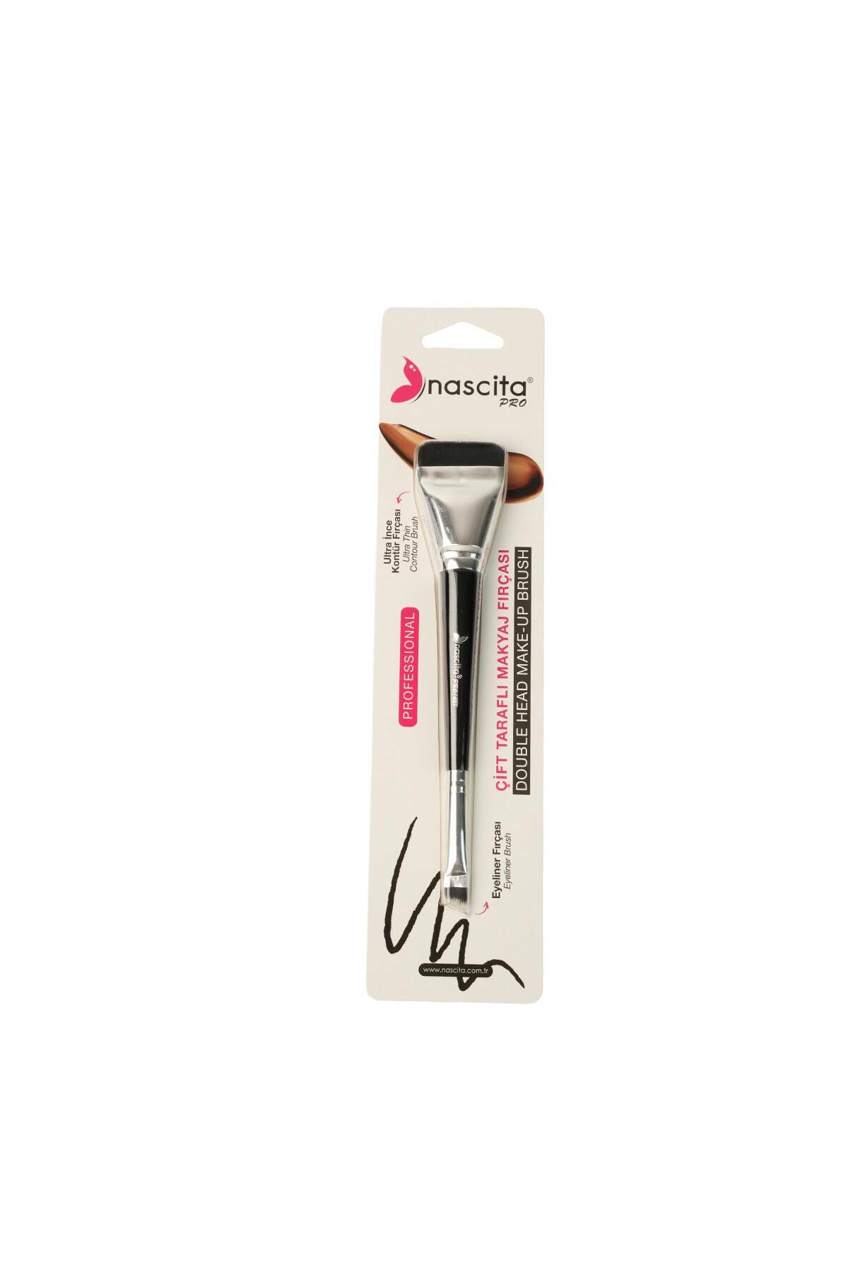 nascita Çift Taraflı İnce Kontür ve Eyeliner Fırçası - 497