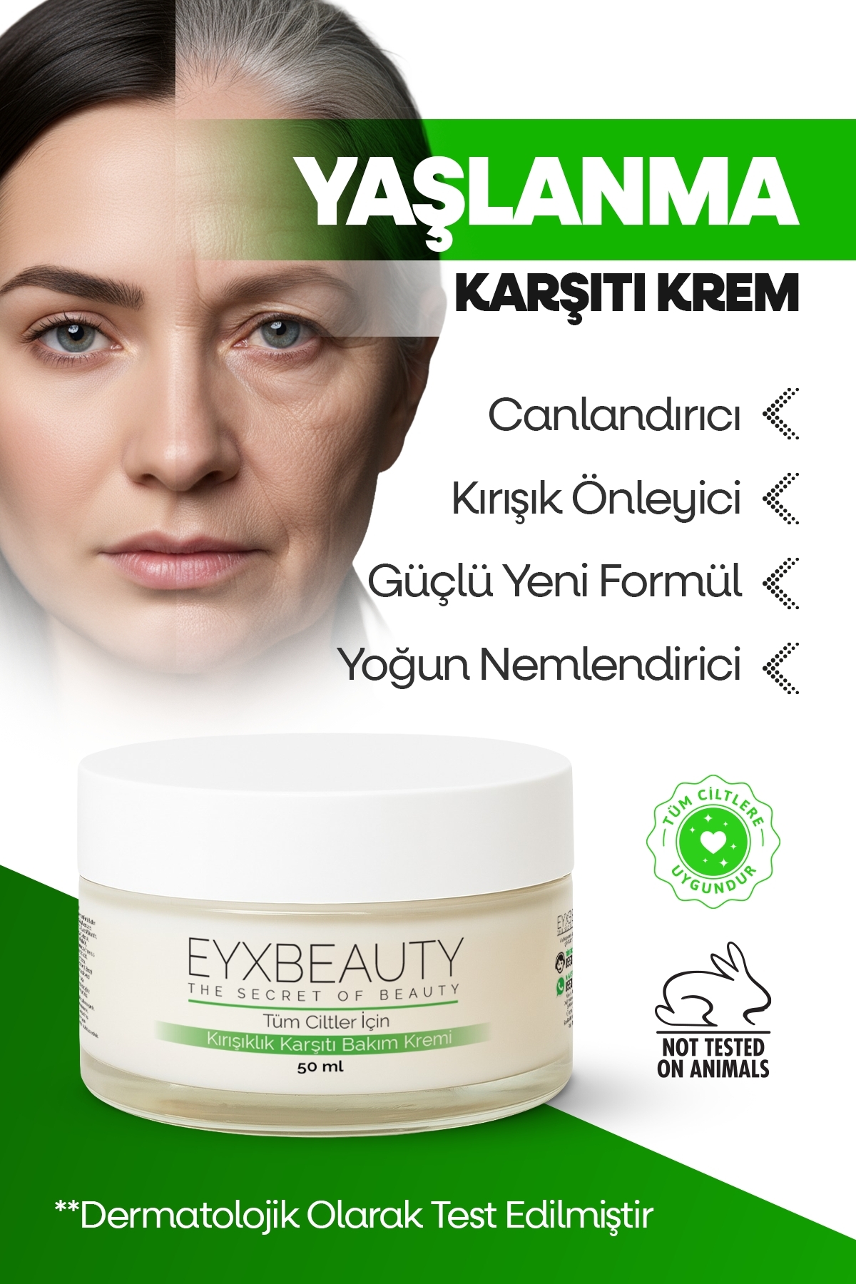 EYXBEAUTY Kırışıklık Karşıtı Gece Bakım Kremi 50 ml