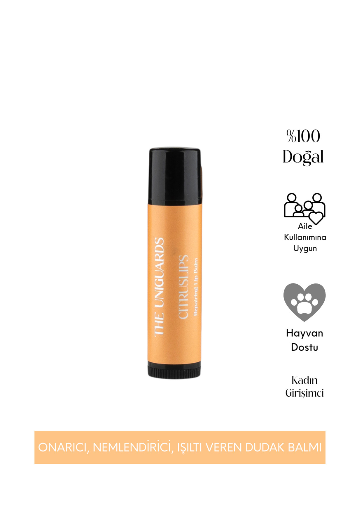 THE UNIGUARDS Doğal Dudak Kremi Lip Balm 5 ml , Dudak Nemlendirici, Besleyici, Onarıcı