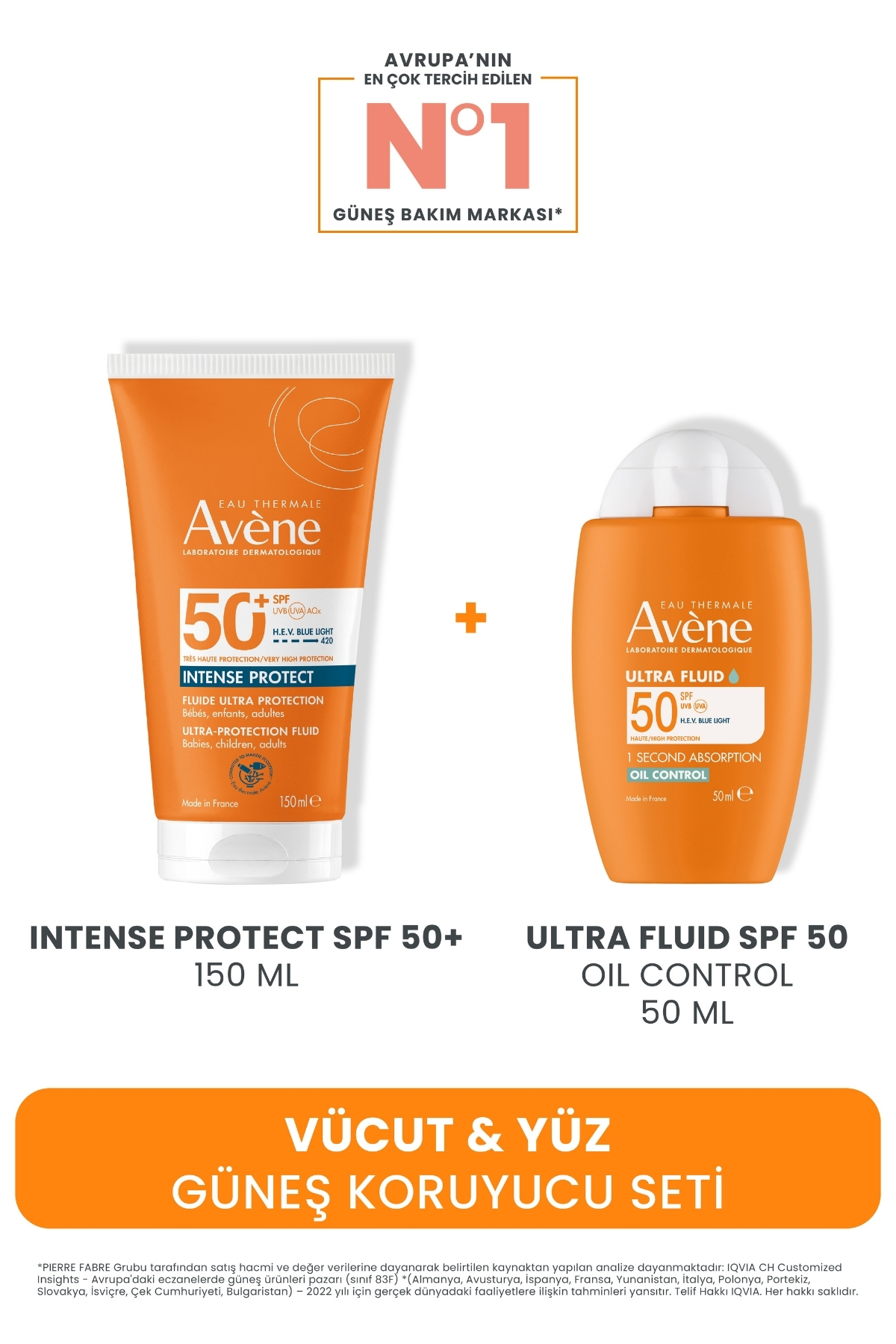 Avene Vücut & Yüz Güneş Koruyucu Seti (Intense Protect SPF 50 150 ML + Ultra Fluid OIL CONTROL 50 ML)