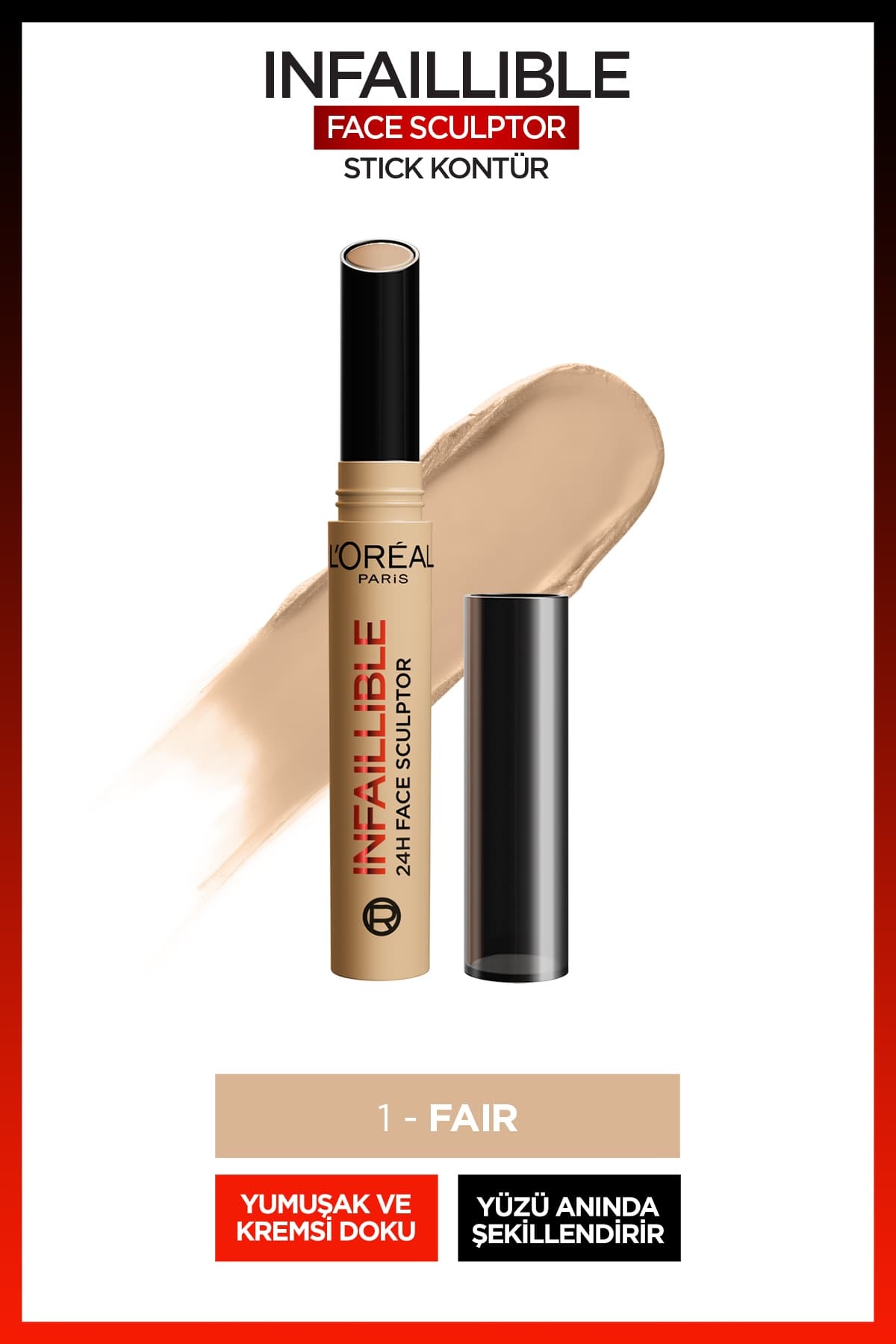 L'Oreal Paris Infaillible Face Sculpter Stick Kontür - Fair