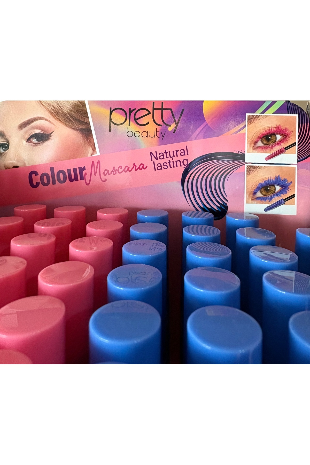 Pretty Colour Mascara-Renkli maskara pembe
