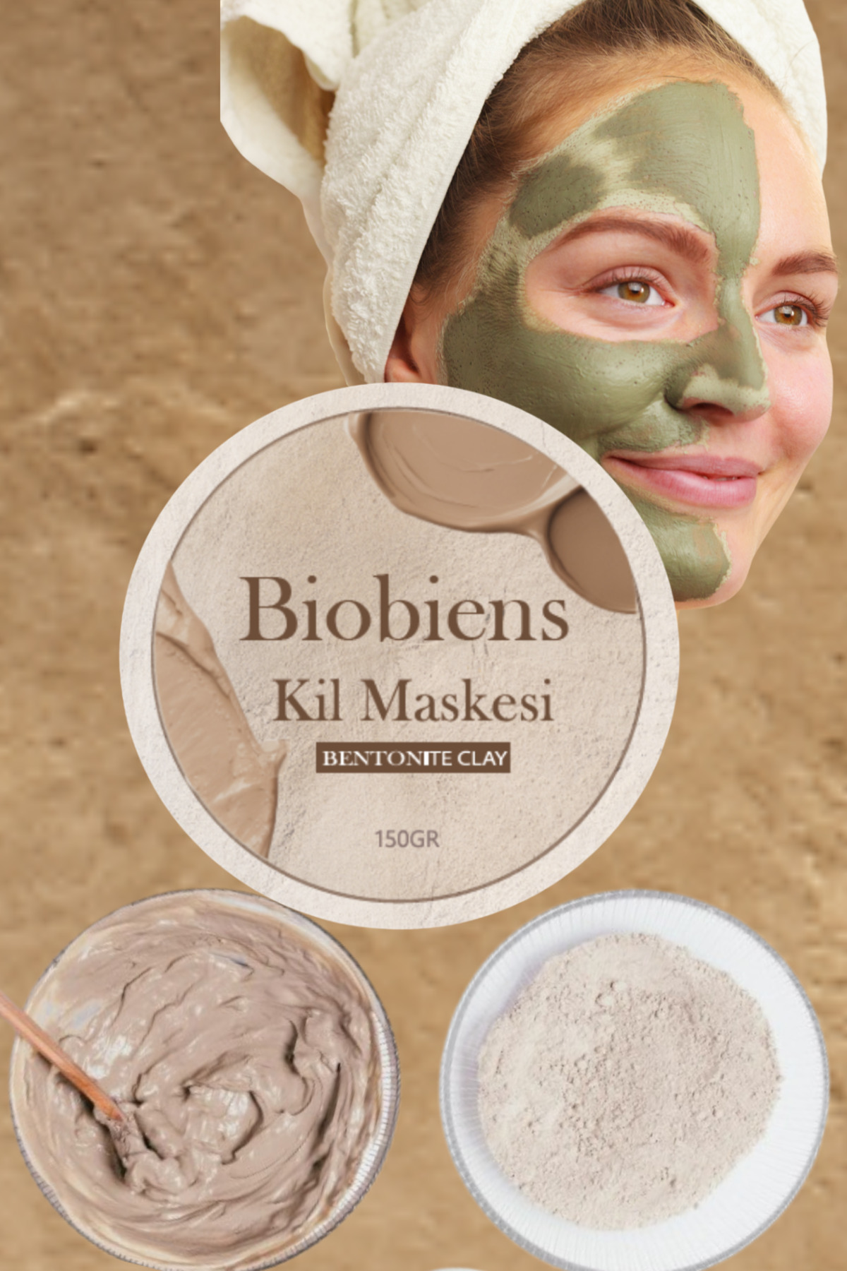 Biobiens Bentonite Kil Maskesi 150gr