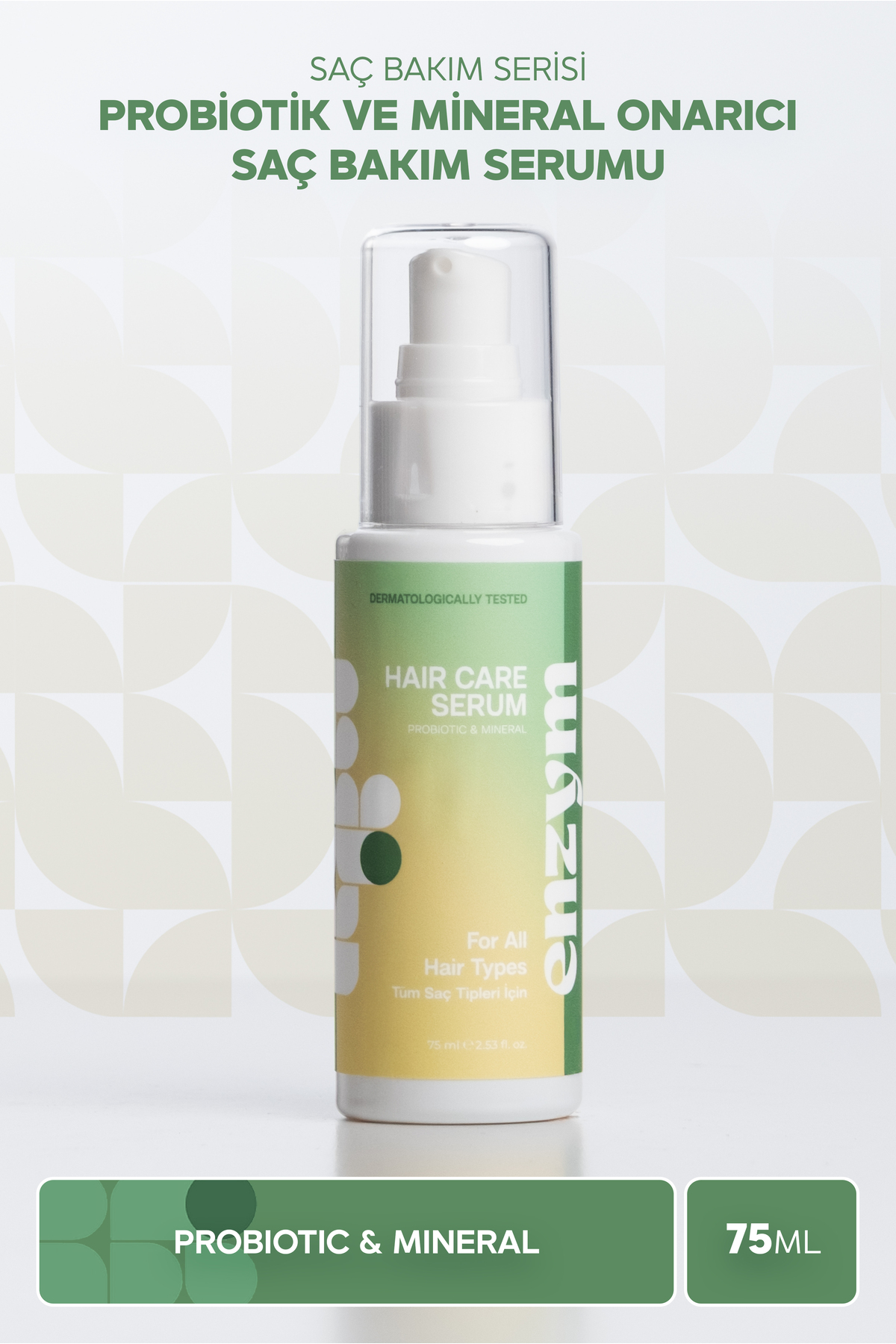 ENZYM COSMETICS Probiotik Ve Mineral Onarıcı Saç Bakım Serumu 75 ml