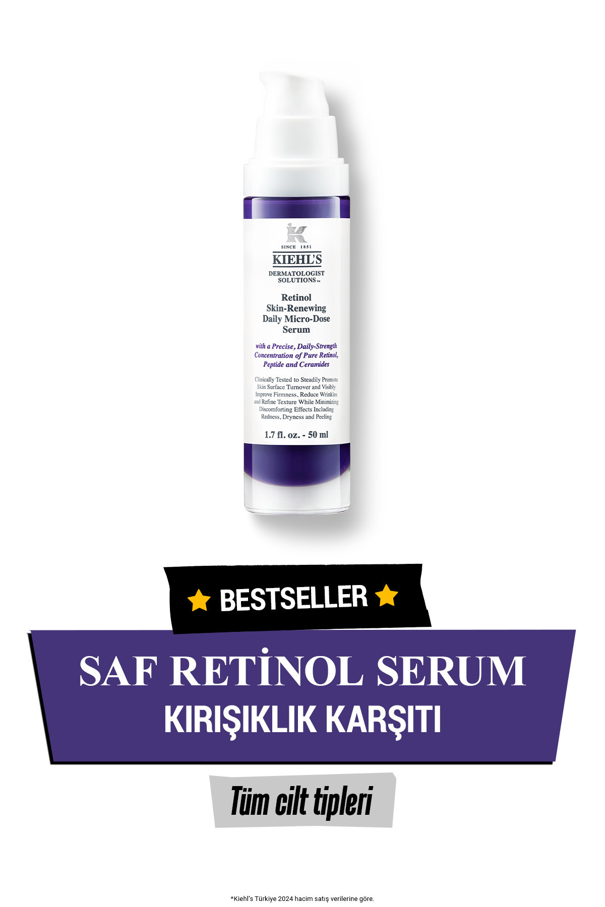 Kiehl's Yaşlanma Karşıtı Cildi Sıkılaştırıcı ve Cilt Tonunu Eşitleyici Günlük Bakım Serumu 50 Ml