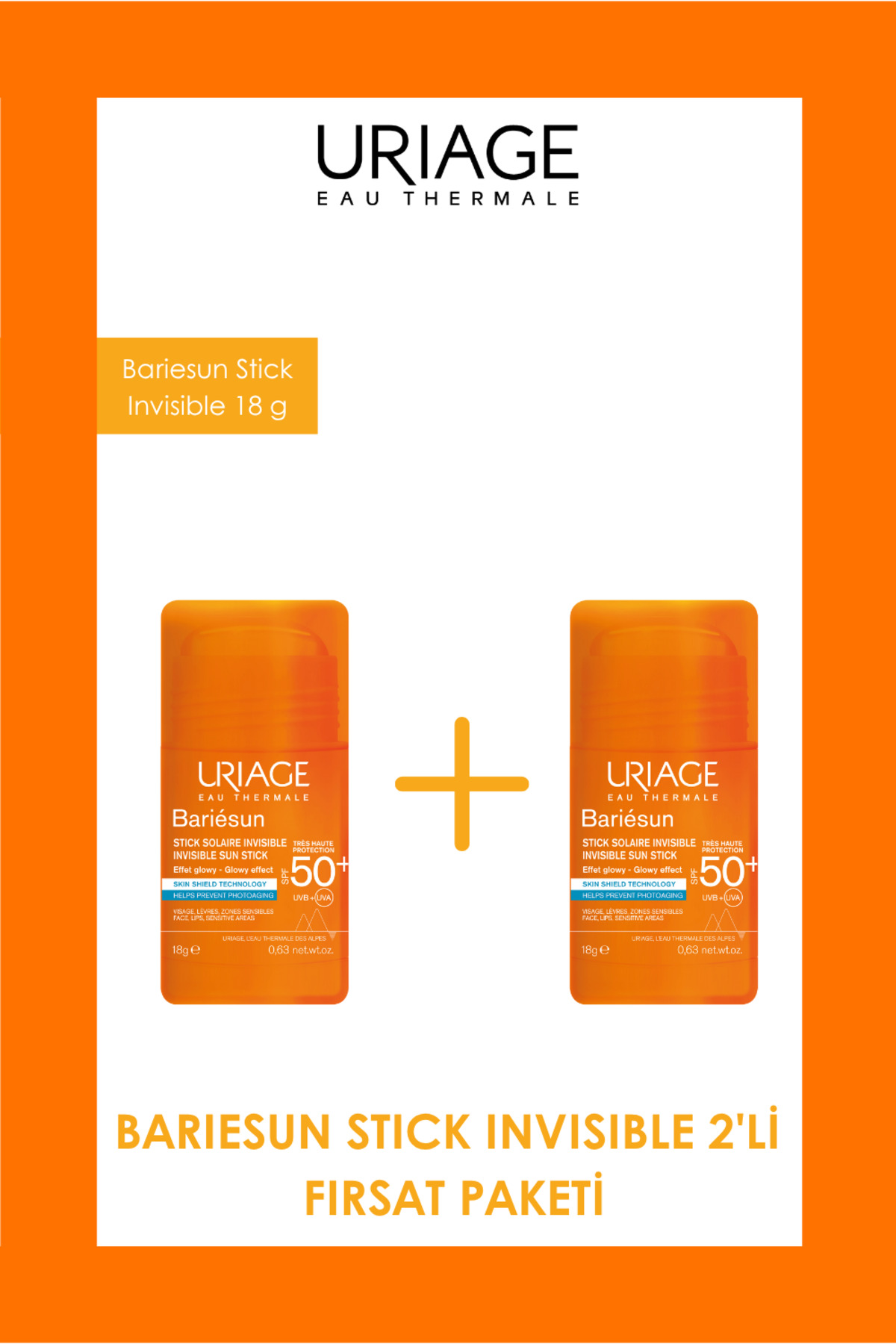 Uriage Bariesun Invisible SPF50+ Yüksek Güneş Koruyucu Stick 2'li Fırsat Paketi