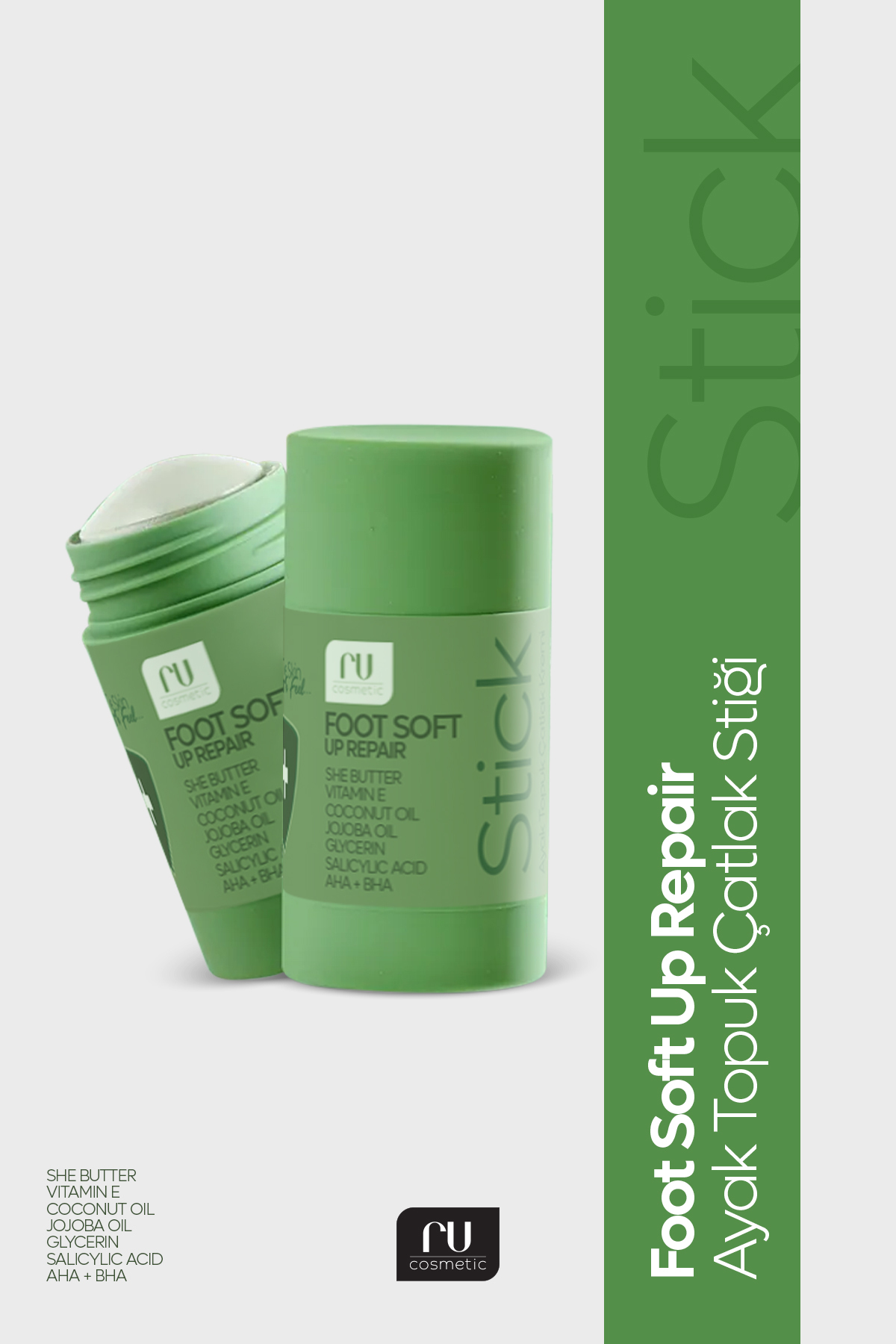 ru cosmetic TOPUK ÇATLAK VE BAKIM STİĞİ JOJOBA SHEA BUTTER VITAMIN E COCONUT OIL