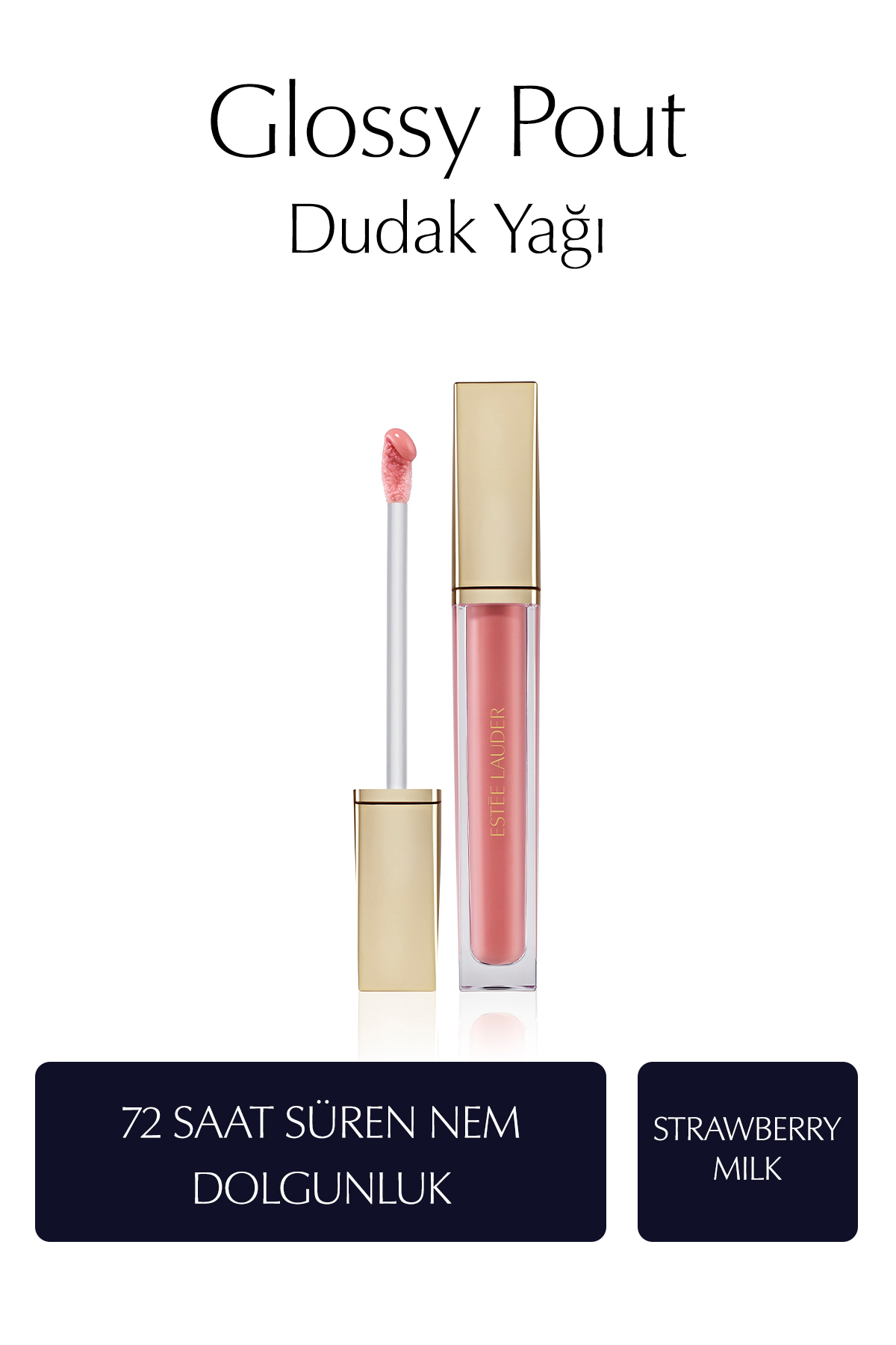 Estee Lauder Glossy Pout Dudak Yağı - Renk: Strawberry Milk