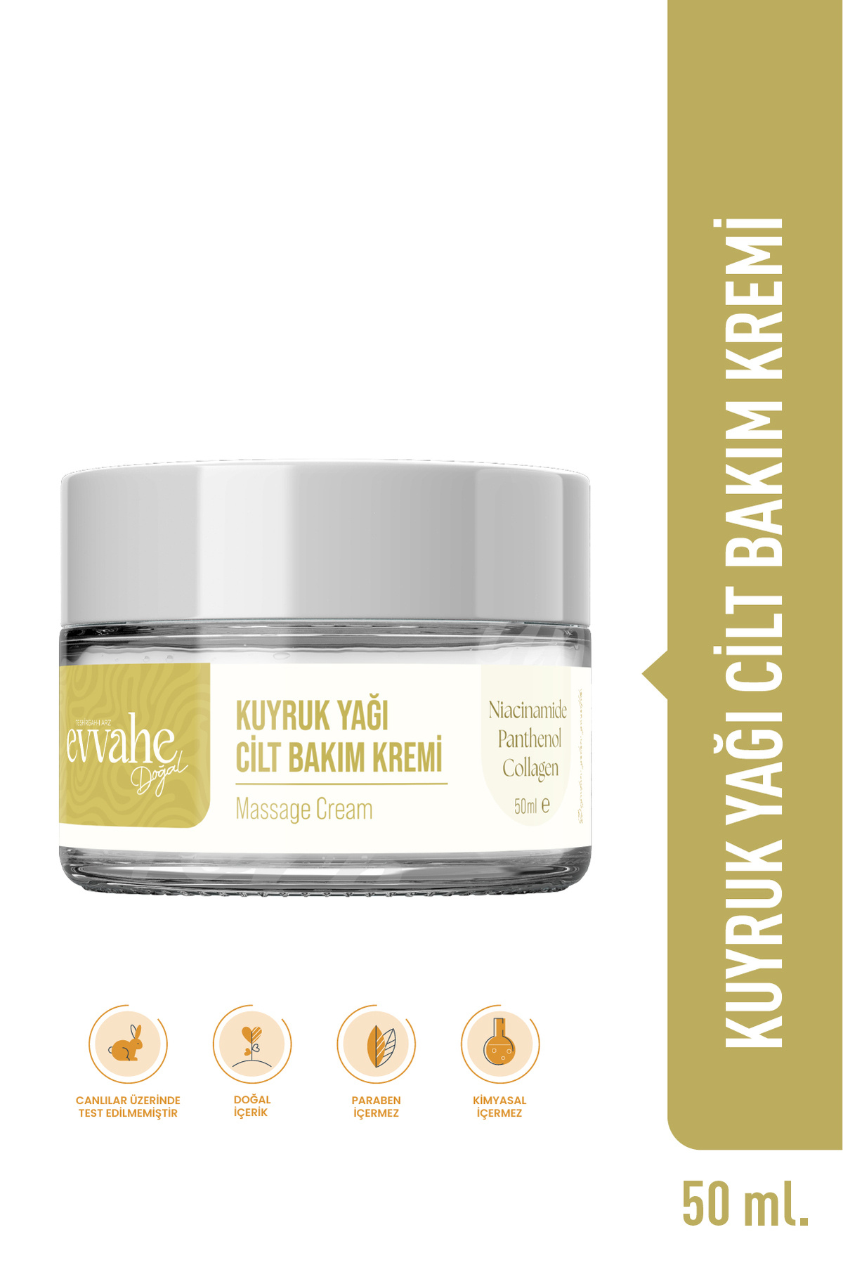 EVVAHE DOĞAL Kuyruk Yağı Cilt Bakım Kremi 50ml