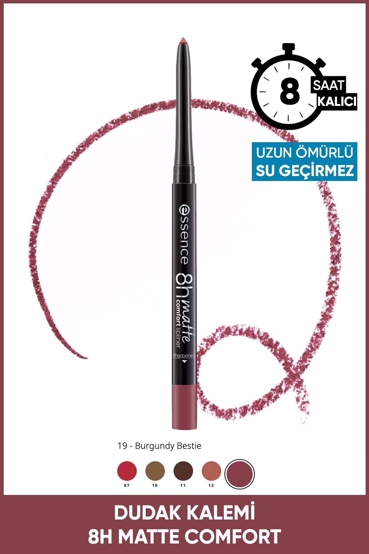 Essence 8H Matte Comfort Dudak Kalemi No: 19