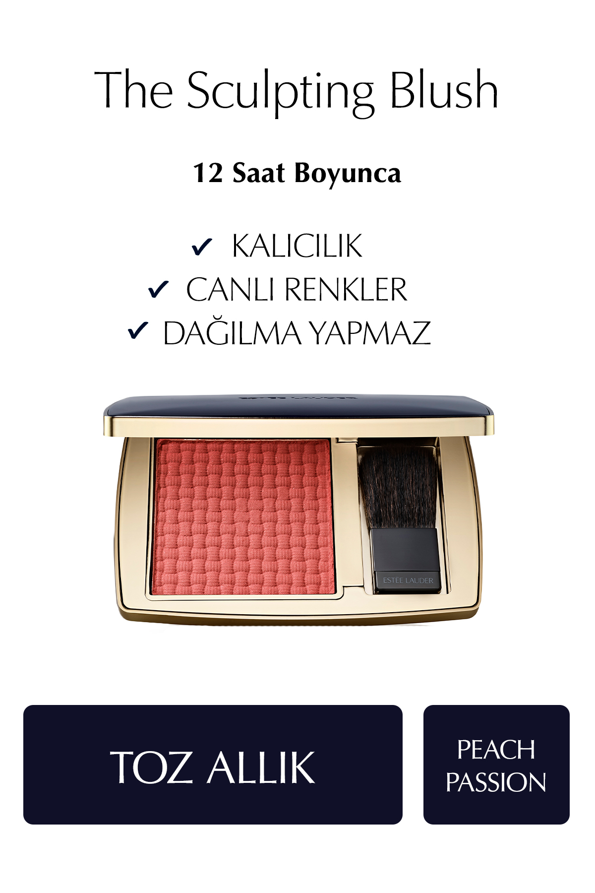 Estee Lauder The Sculpting Blush Toz Allık - Renk: Peach Passion