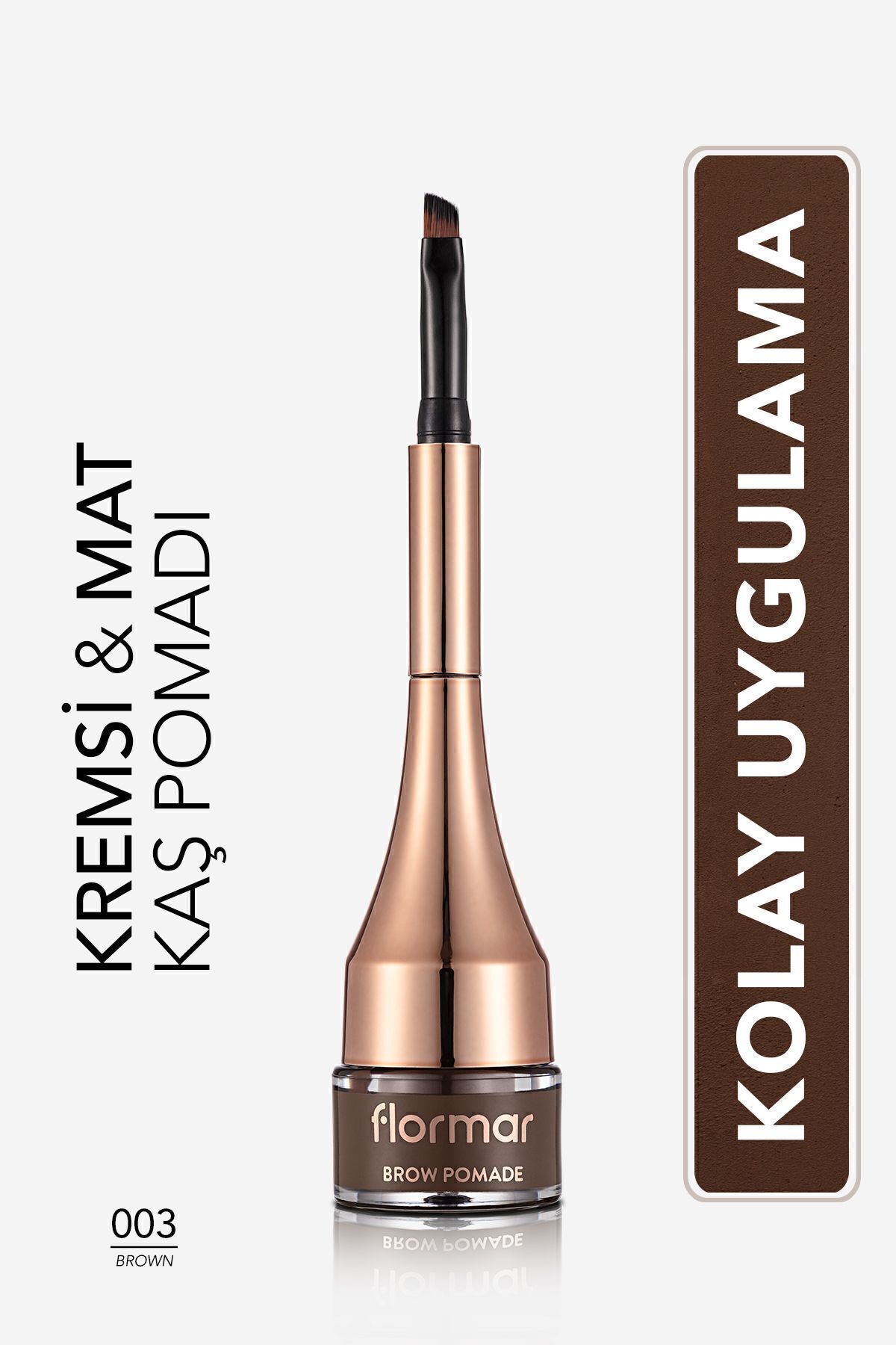 Flormar Kaşları Belirginleştiren ve Şekillendiren Kalıcı Renkli Kaş Pomadı-003 Brown