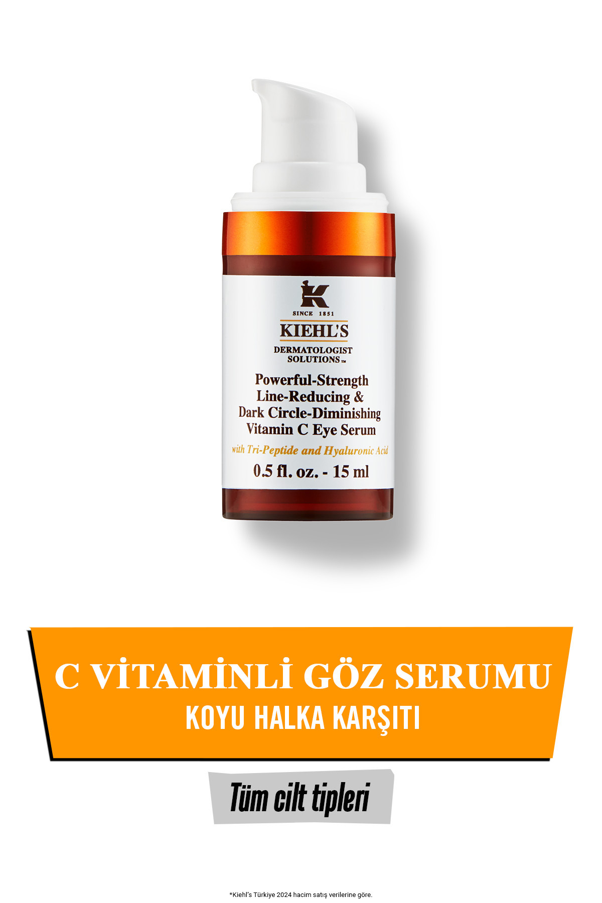 Kiehl's Powerful-Strength Koyu Halka Karşıtı Aydınlatıcı ve Nemlendirici Göz Serumu 15ml