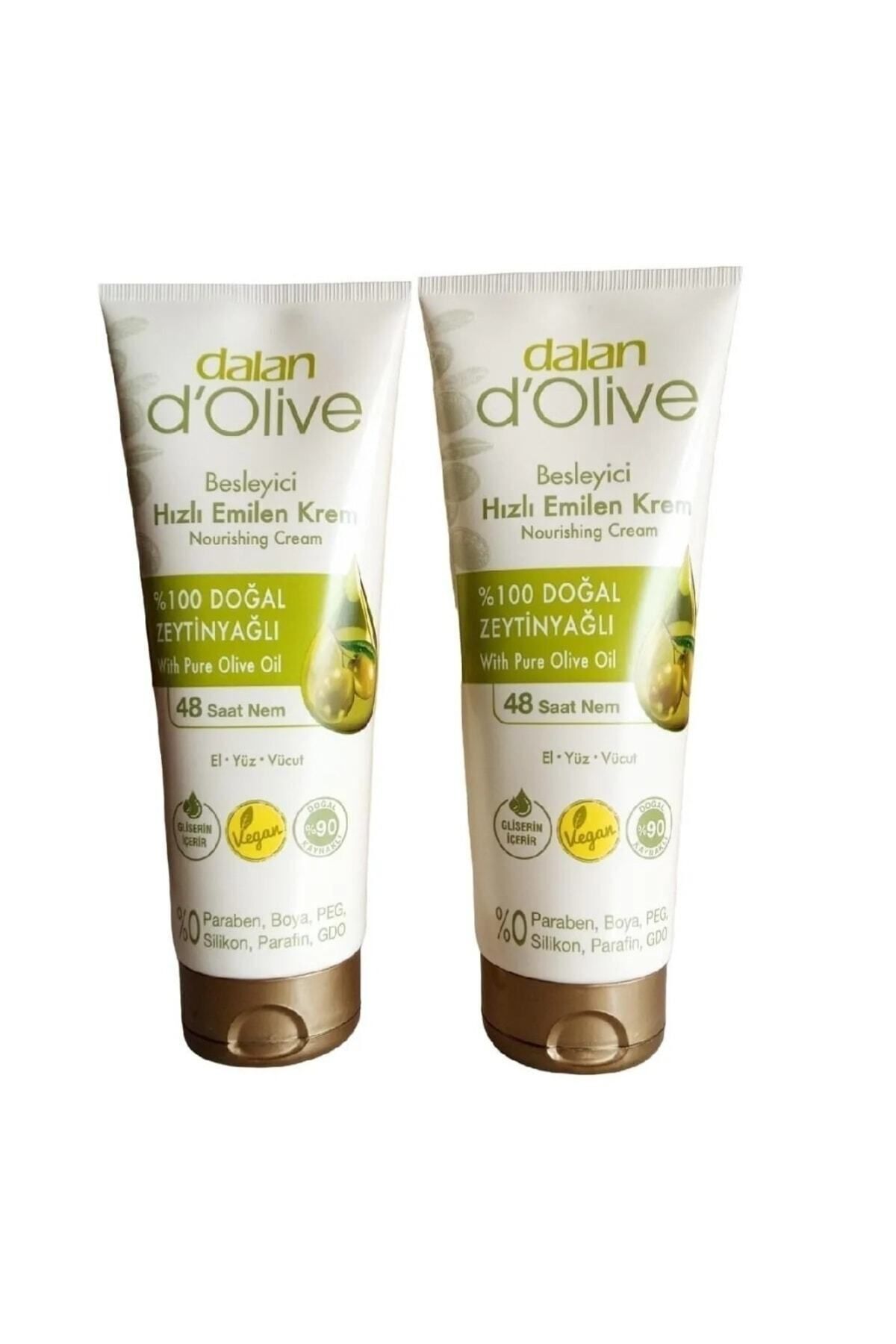 Dalan D'OLİVE ZEYTİNYAĞLI BES.HIZLI EM.KREM 250ML 2 ADET