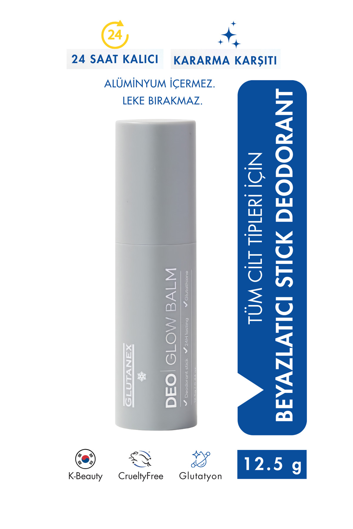 GLUTANEX Kararma Karşıtı Beyazlatıcı Stick Deodorant - Alüminyum Içermez - Deo Glow Balm