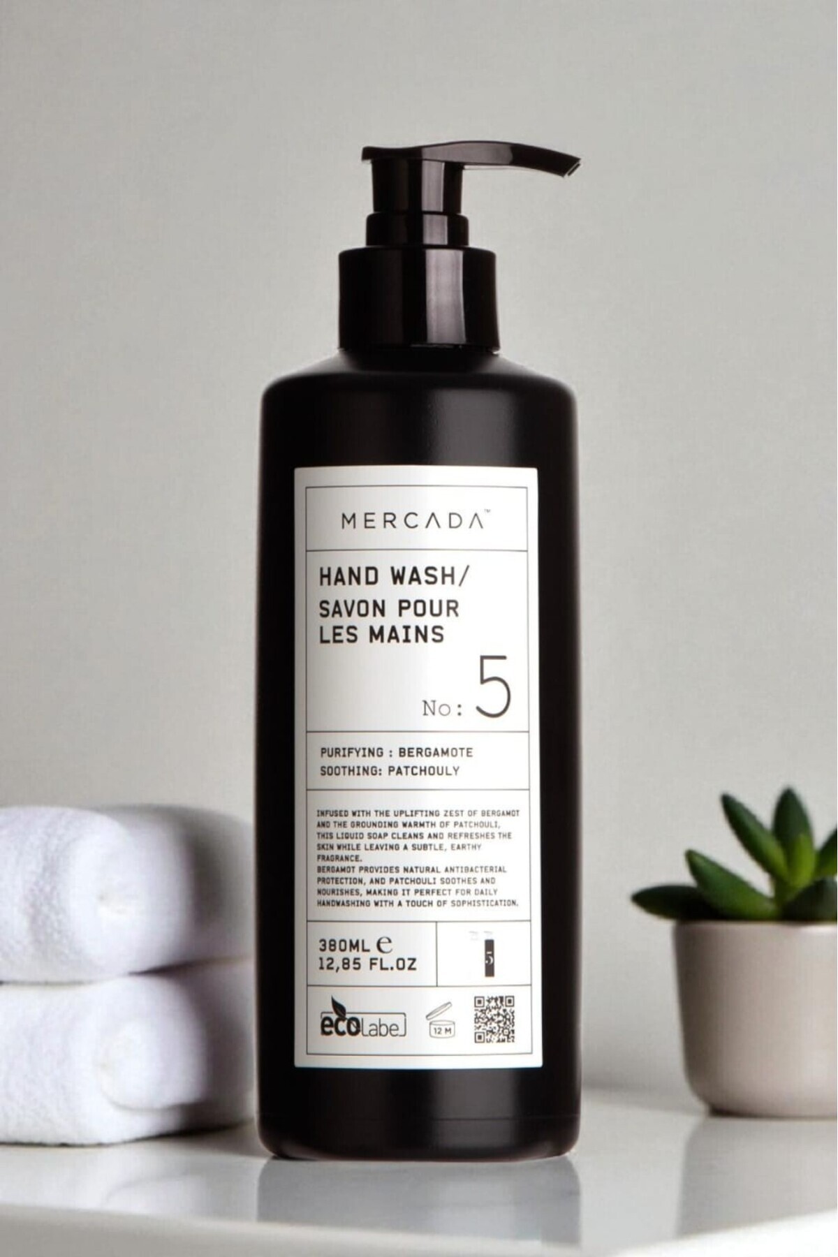 Mercada Siyah No 5 Purifying and Soothing Hand Wash 380 ml – Bergamot ve Patçuli Özlü El Sabunu