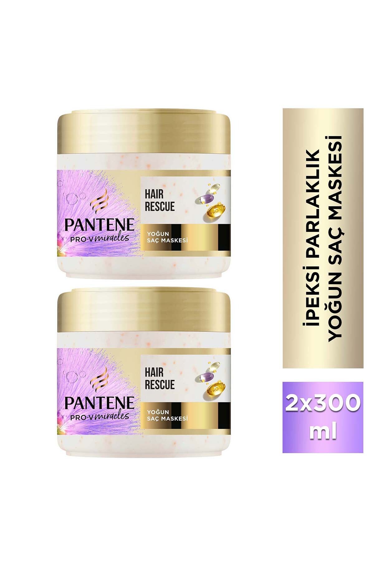 Pantene İpeksi Parlaklık Maske İşlem Görmüş Saçlar için 300ML x 2 Adet
