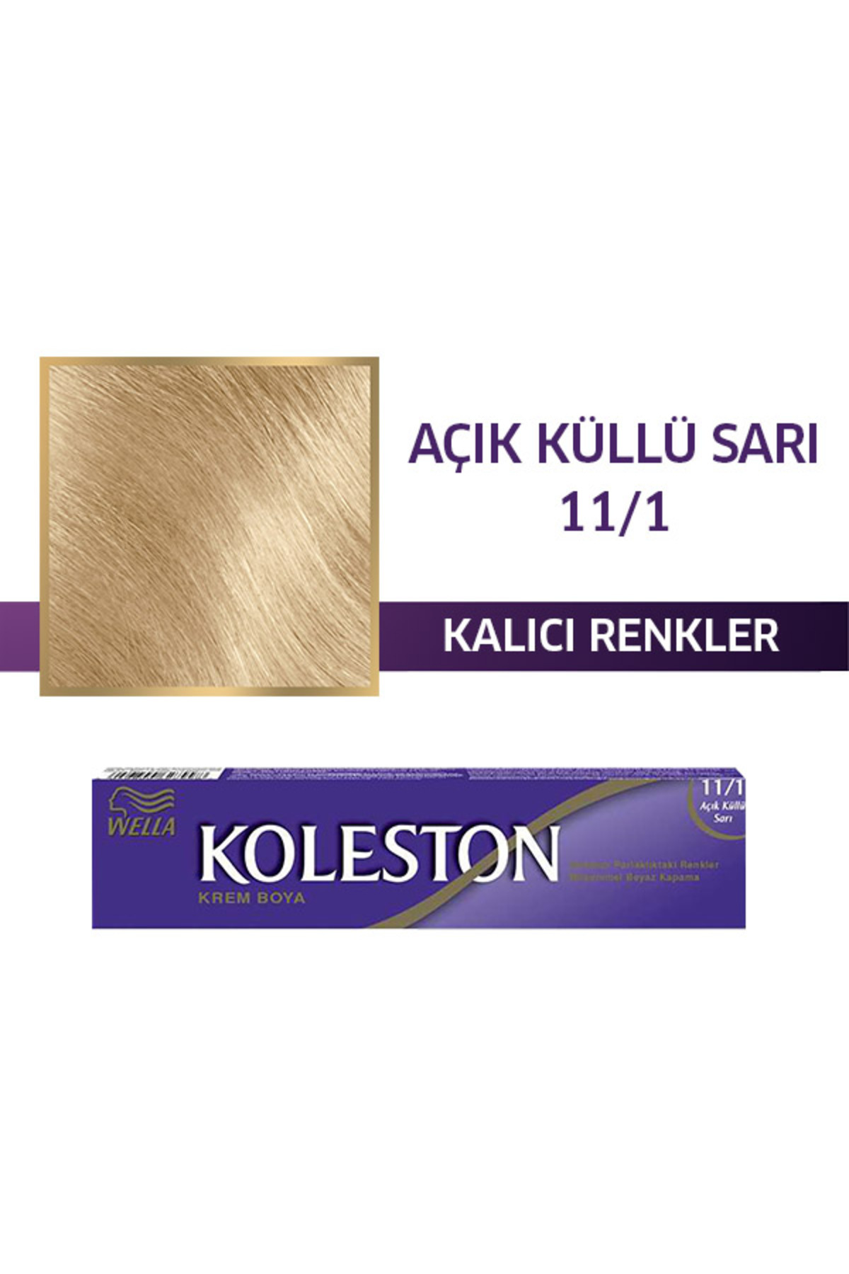 Wella Koleston Single Tüp Saç Boyası 11/1 Açık Küllü Sarı