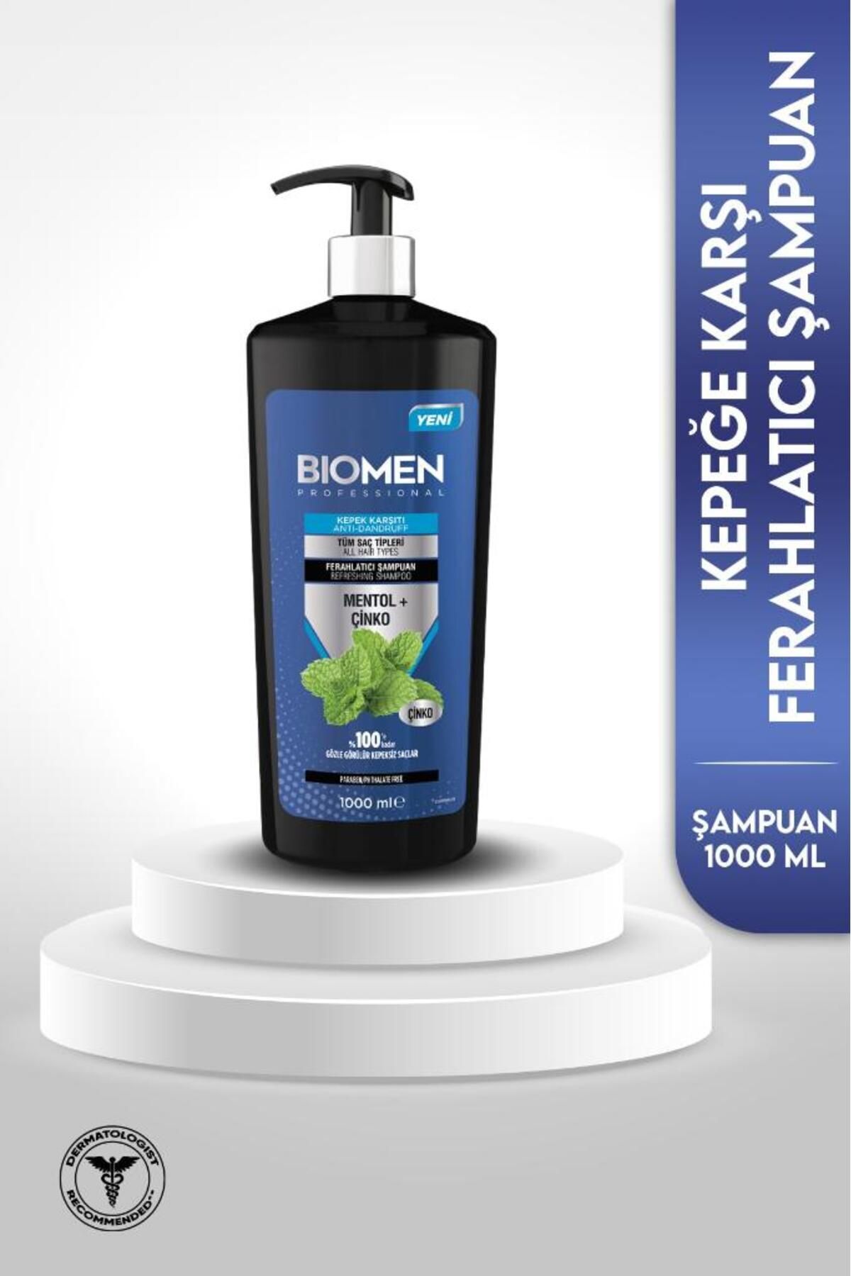 Biomen ŞAMPUAN 1000ML KEPEK KARŞITI MENTOLLÜ