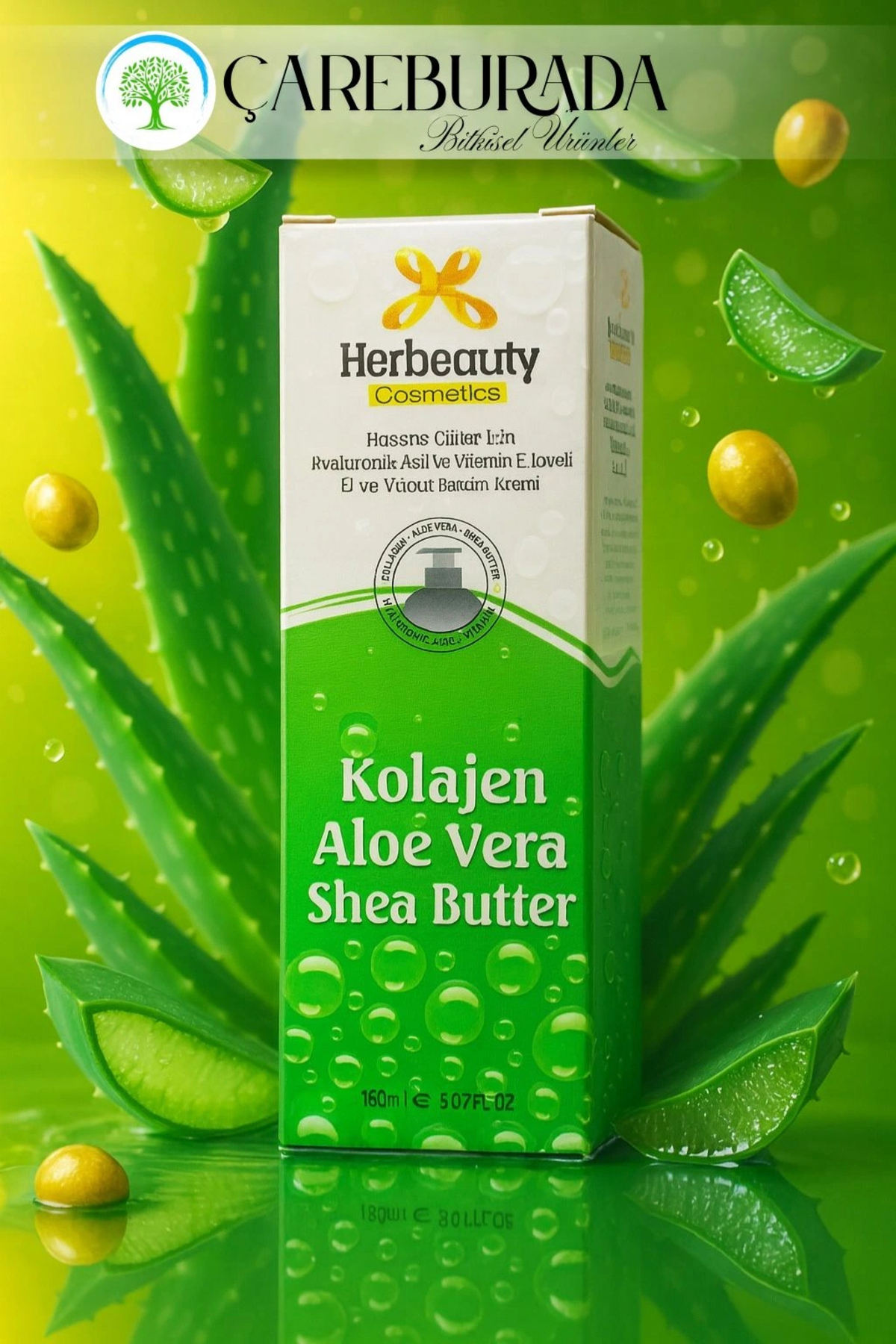 Çare Burada HerBeauty - Aloevera & Shea Butter & Kolajen Krem 150 Ml