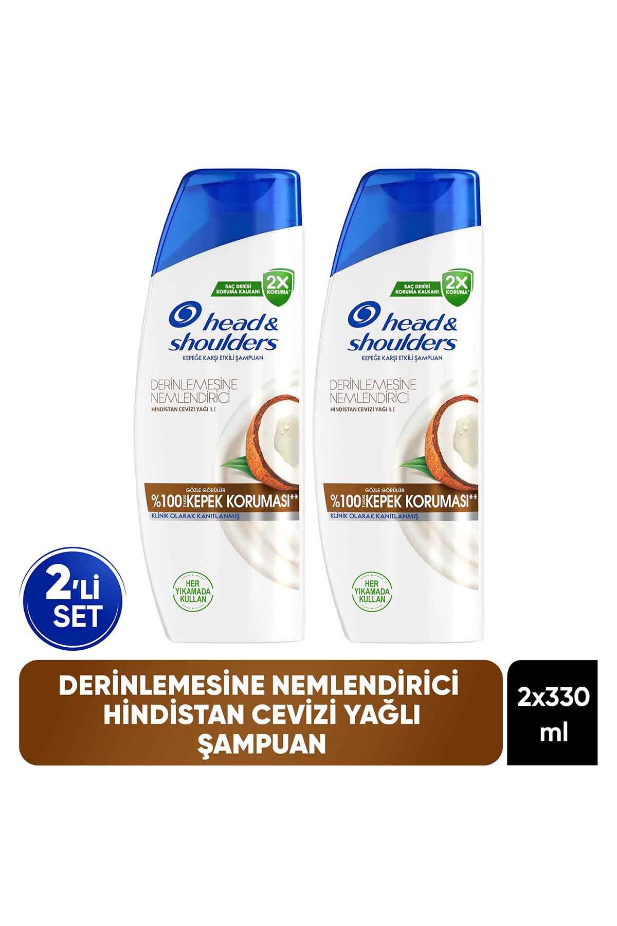 Head & Shoulders Derin Nemlendirici Kepek H. Cevizi Yağlı. Günlük Kullanım 330ML Şampuanı x 2 Adet