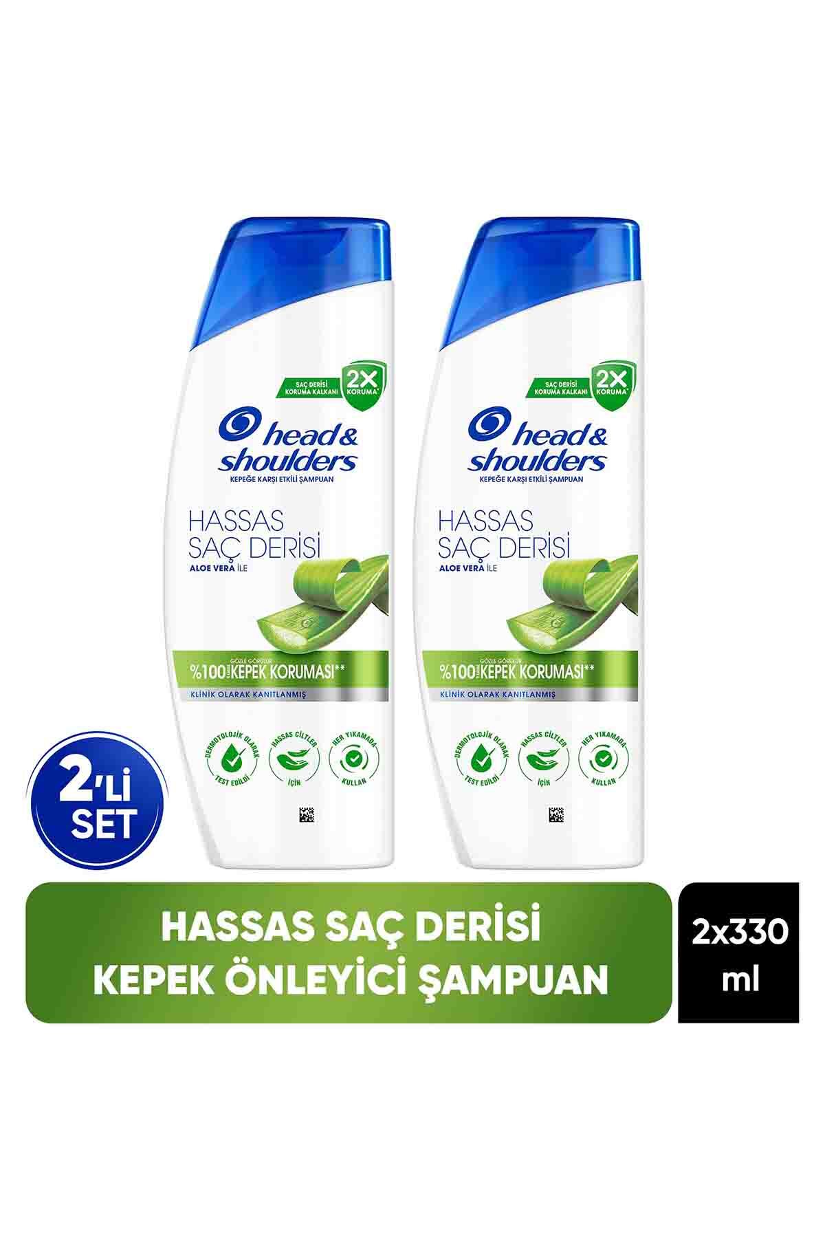 Head & Shoulders Hassas Saç Derisi Kepek Karşıtı Şampuan Aloe Vera ile 330ml x 2 Adet