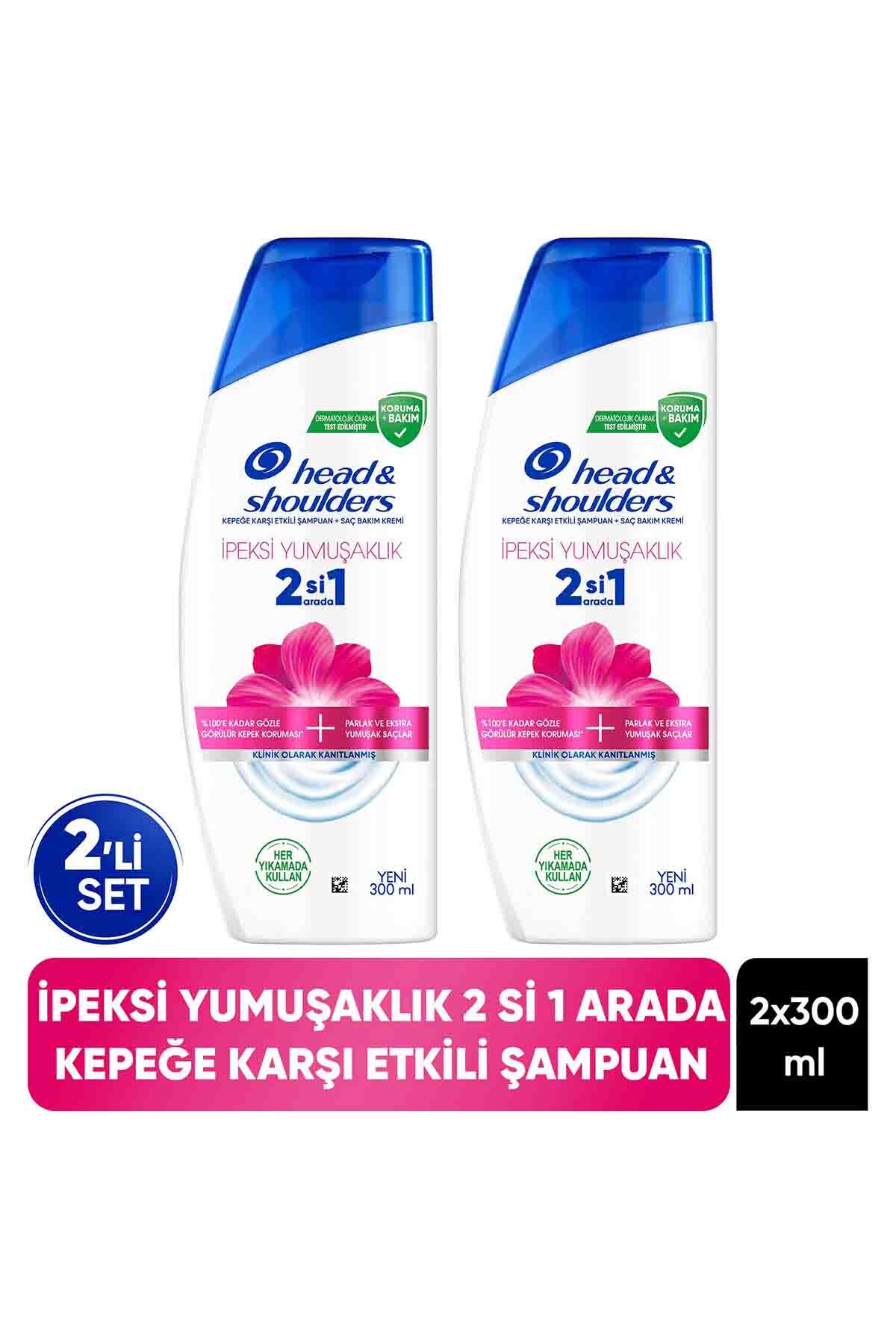 Head & Shoulders 2'si 1 Arada İpeksi Yumuşaklık Kepek Karşıtı Şampuan 300ml x 2 Adet