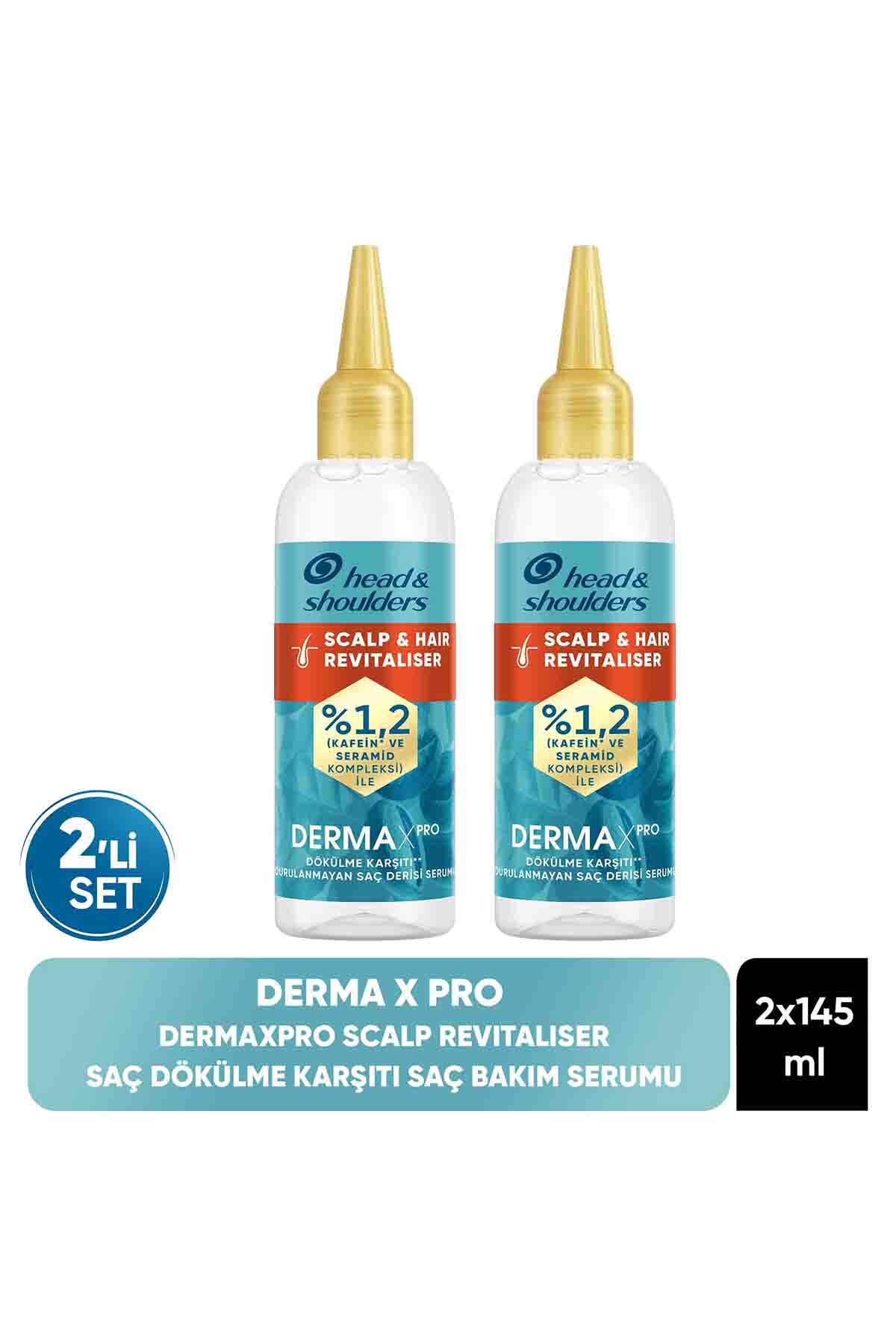 Head & Shoulders DermaXPRO Scalp&Hair Revitaliser Dökülme Karşıtı Durulanmayan Serum Kafein & Seramid ile 145ml x 2