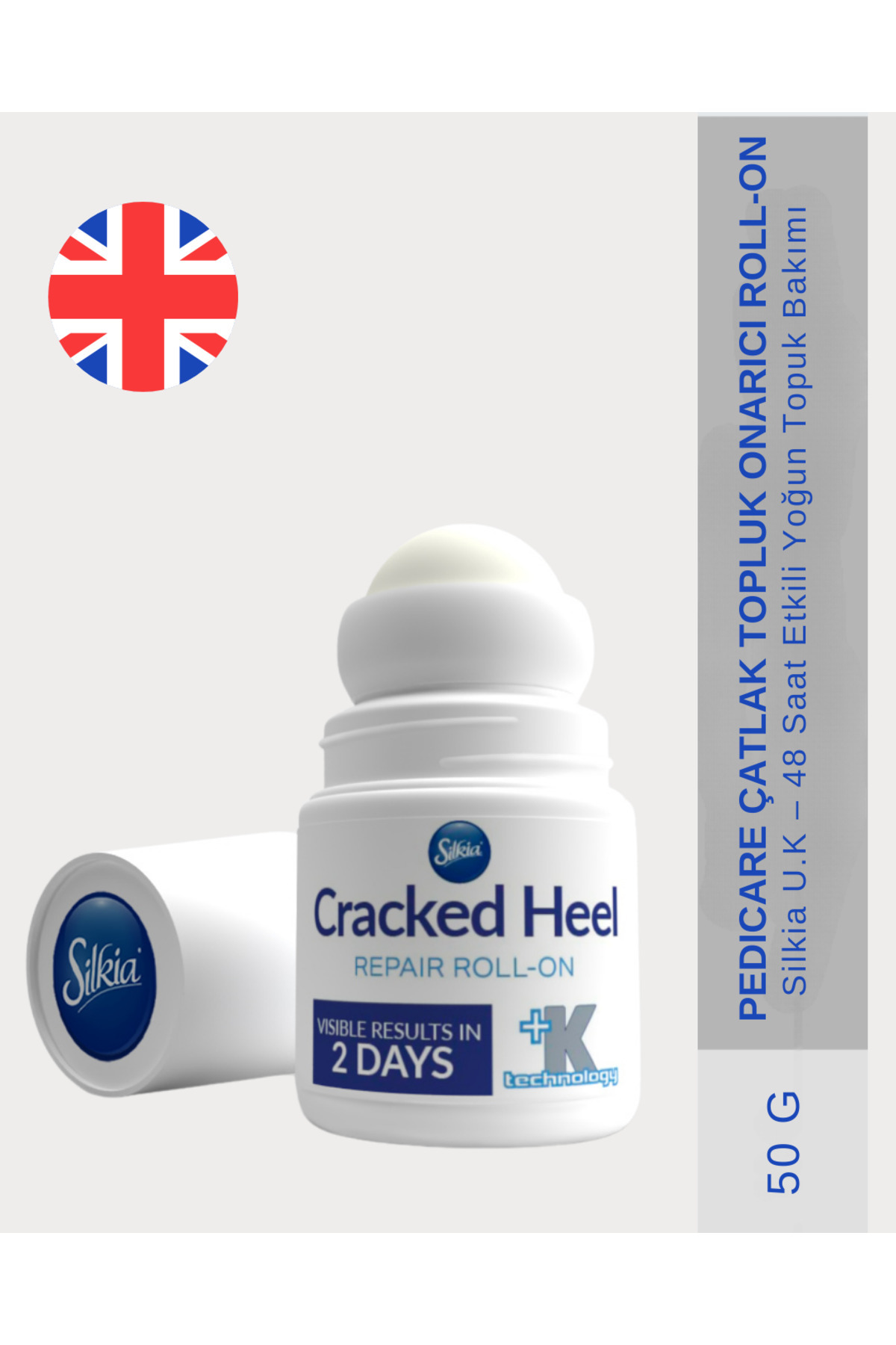 Silkia U.K Pedicare Çatlak Topuk Onarıcı Roll-On – 48 Saat Etkili Yoğun Bakım 50 ml