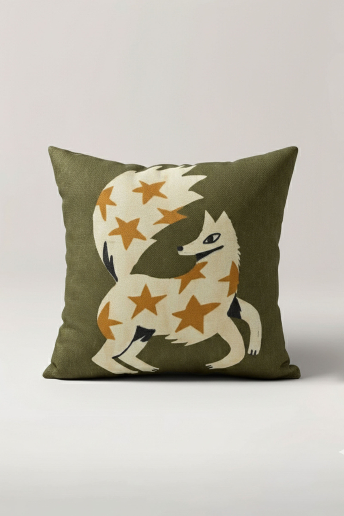 viki concept Yıldızlı Tilki Kırlent Kılıfı 45x45 cm