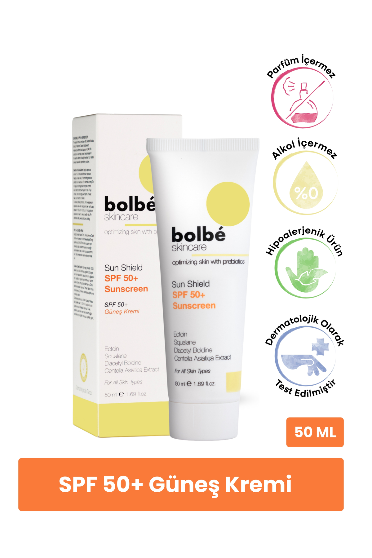 bolbé skincare SPF 50+ Yüksek Korumalı Leke Karşıtı Günlük Güneş Kremi - 50 ml
