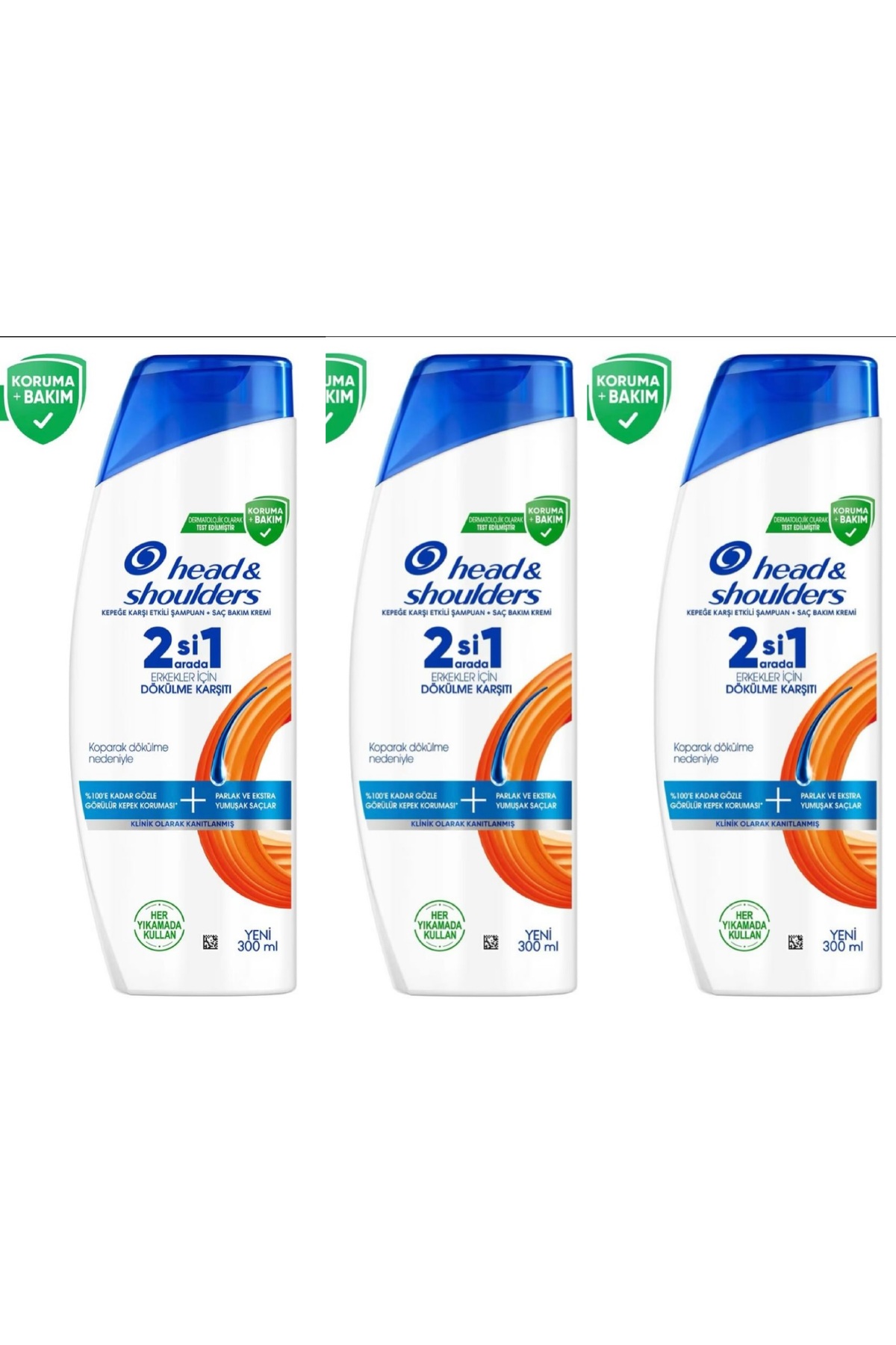 Head & Shoulders 2-1 Erkeklere Özel Dökülme Karşıtı Şampuan X 3 Adet