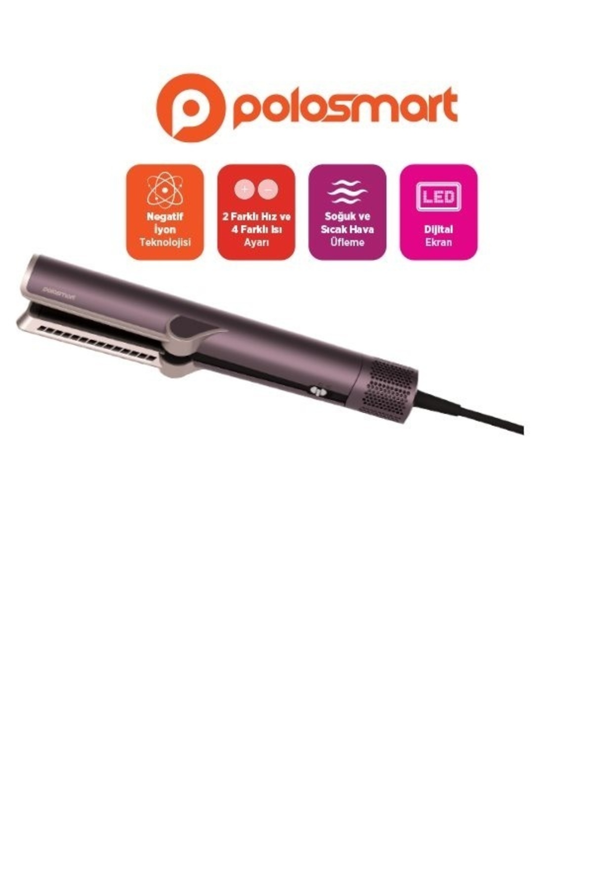 Polosmart Hava Üflemeli Saç Düzleştirici Pbs813