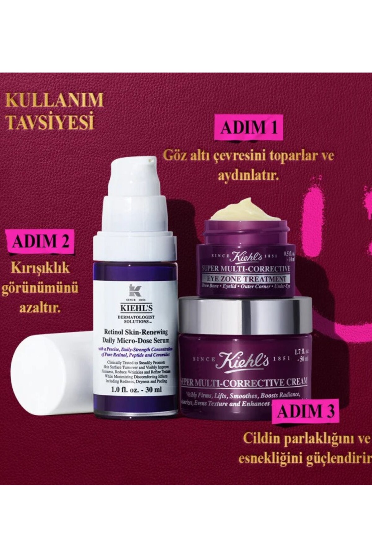 Kiehl's İnce Çizgileri ve Kırışıklıkları Azaltıcı Yaşlanma Karşıtı Gençlik Etkili Anti-Aging Başlangıç Seti