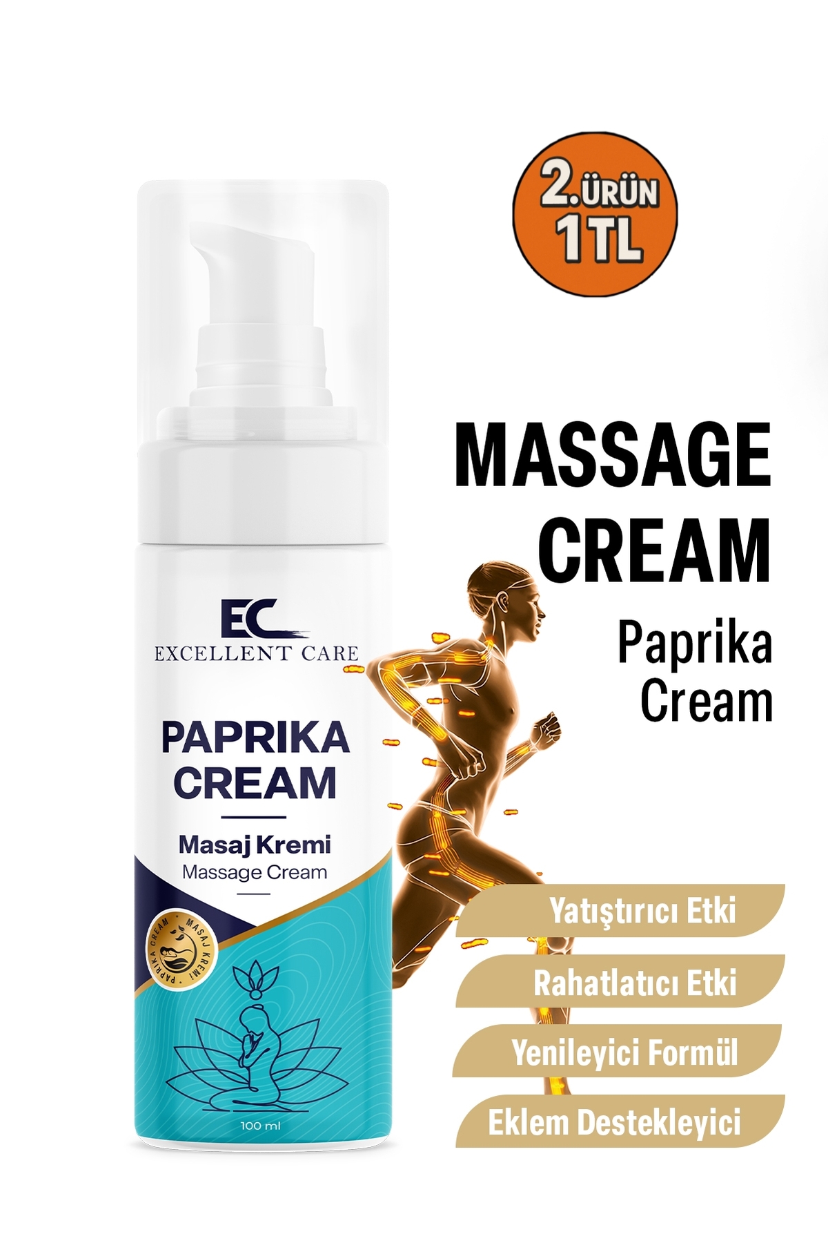 e&ç excellent care Paprika Krem (ağrı Ve Masaj Kremi ) At Kestanesi, Magnezyum Içerir.