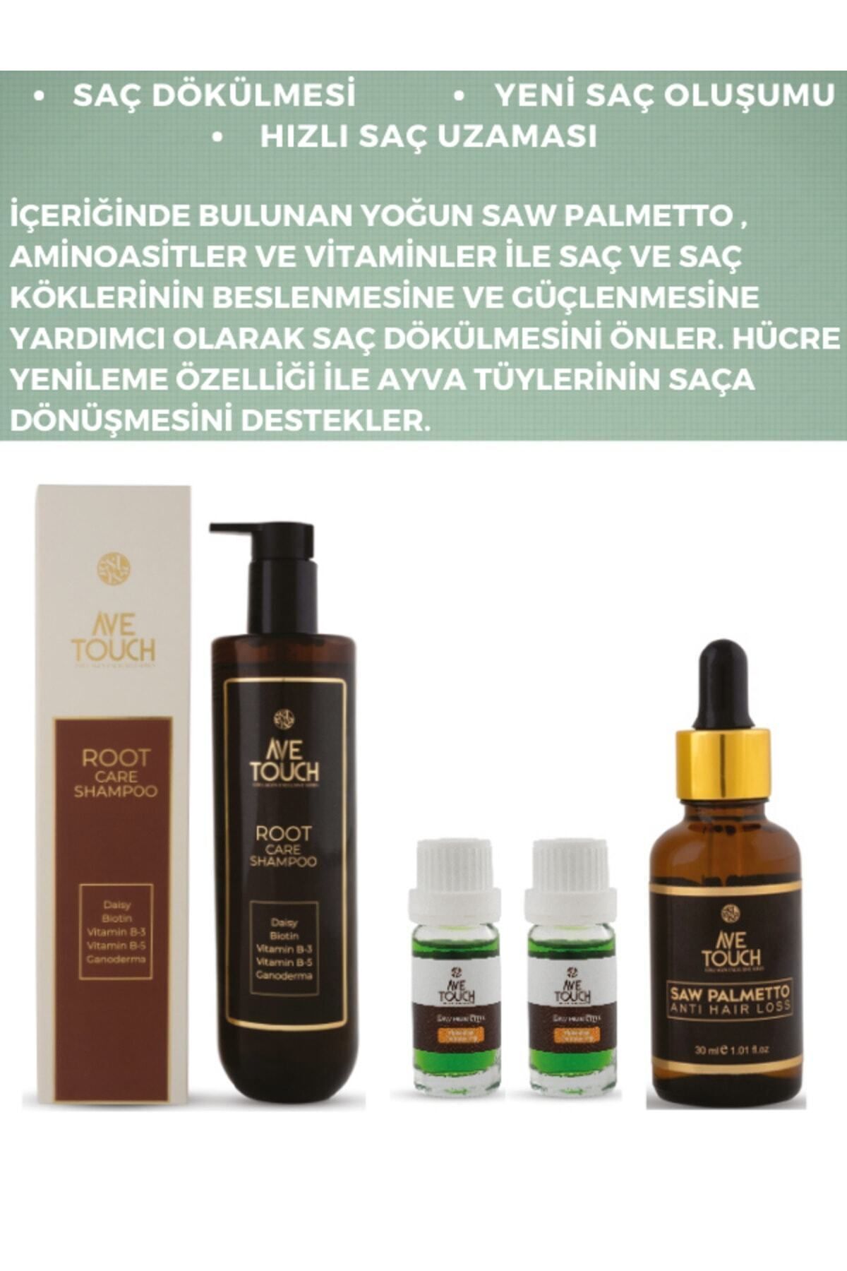 AVE TOUCH Collagen Saç Yoğunlaştırıcı Ve Dökülme Önleyici Etkili Bakım Seti