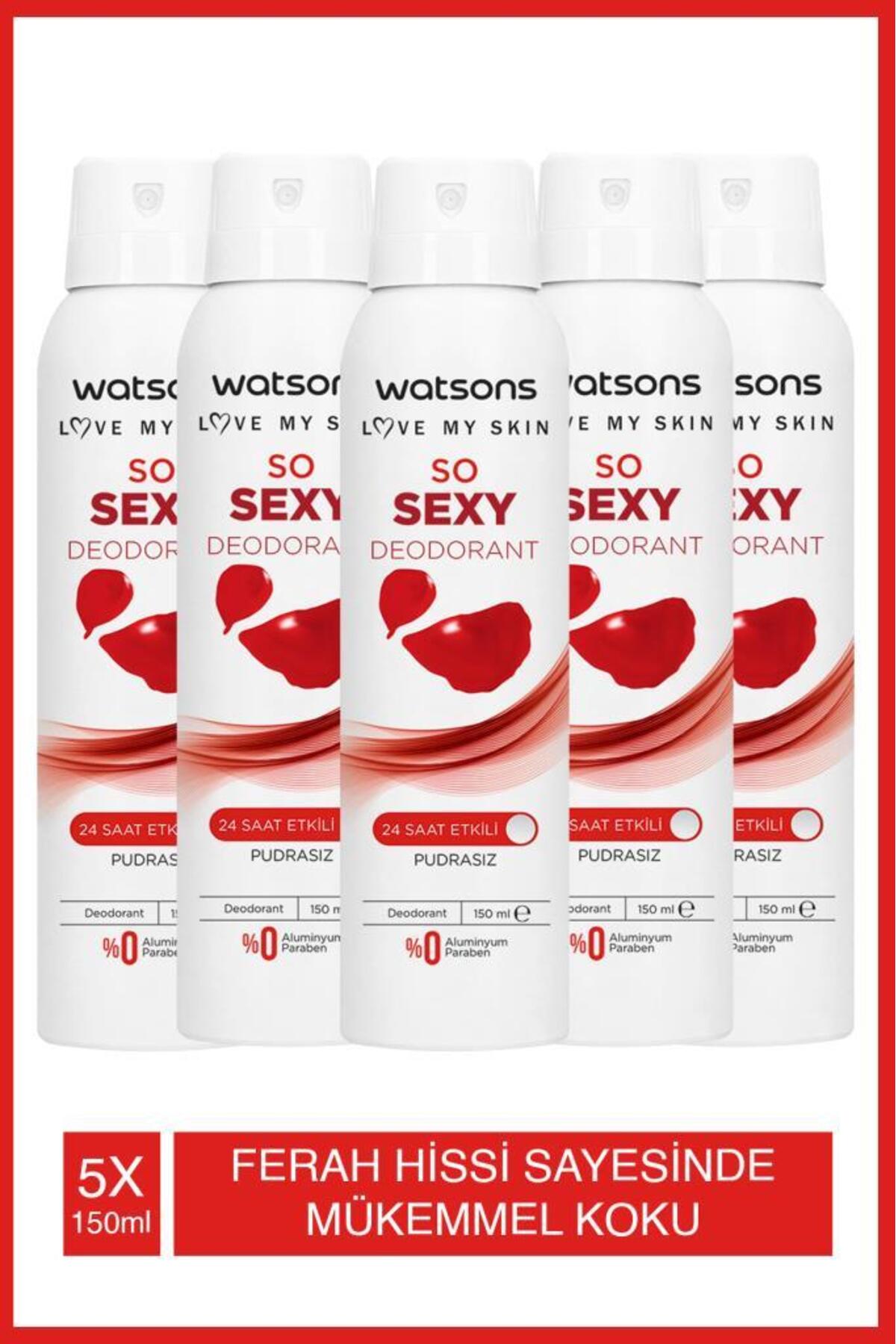 Watsons So Sexy Deodorant Deodorant Sprey Pudrasız 5x150ml
