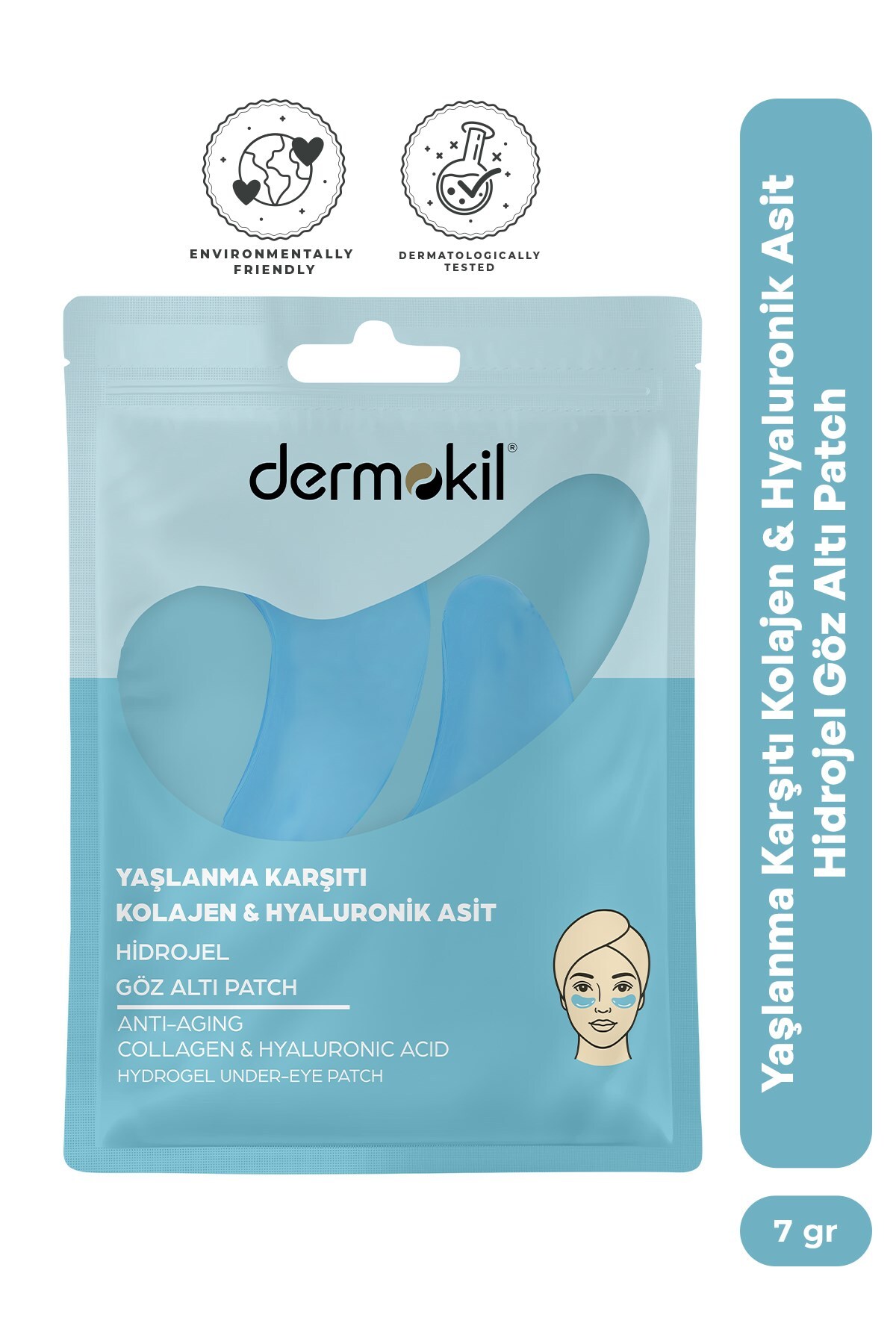 Dermokil Yaşlanma Karşıtı Kolajen & Hyaluronik Asit Hidrojel Patch Göz Altı Maskesi