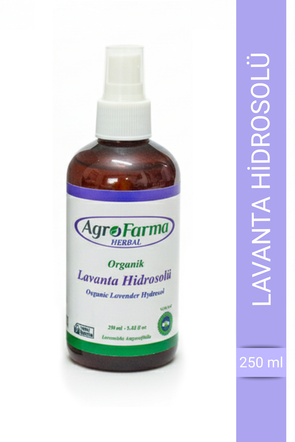 AgroFarma Organik Lavanta Hidrosolü 250ml - Doğal Canlandırıcı Ve Besleyici Saf Lavanta Suyu