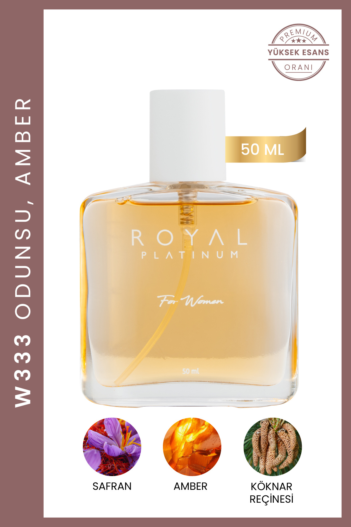 Royal Platinum W333 Unisex Parfüm Safran Amber Yasemin