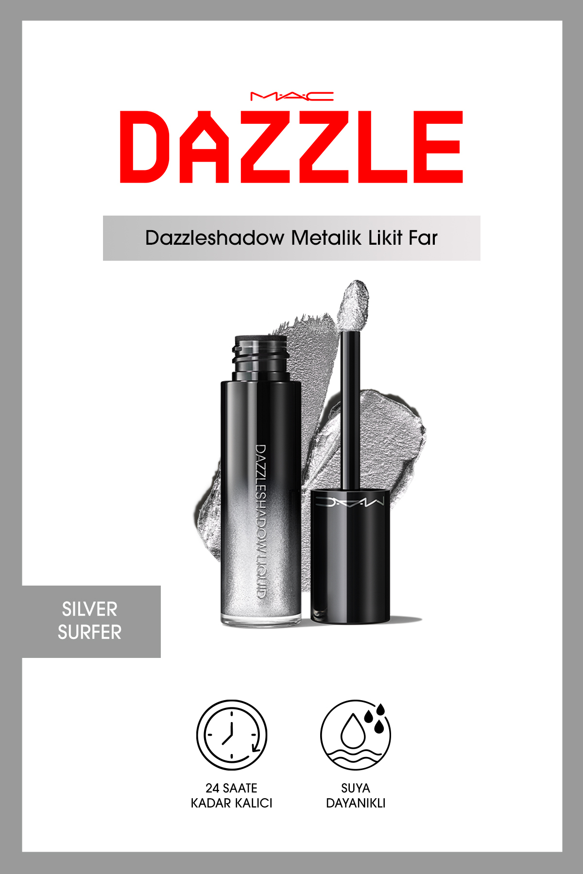 M.A.C Dazzleshadow Likit Göz Farı - Silver Surfer