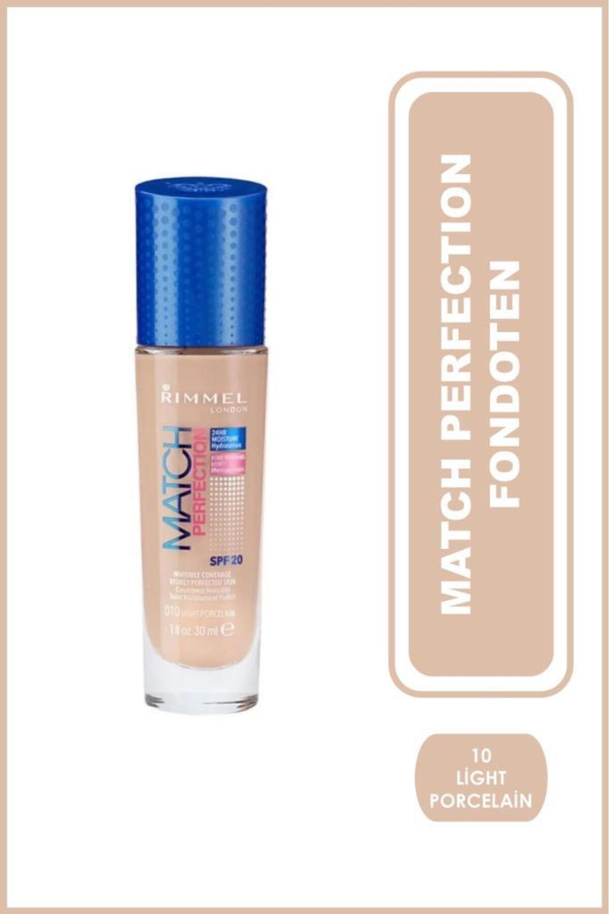 RIMMEL LONDON Fondöten - Match Perfection 10 Light Porcelain 3614220953984